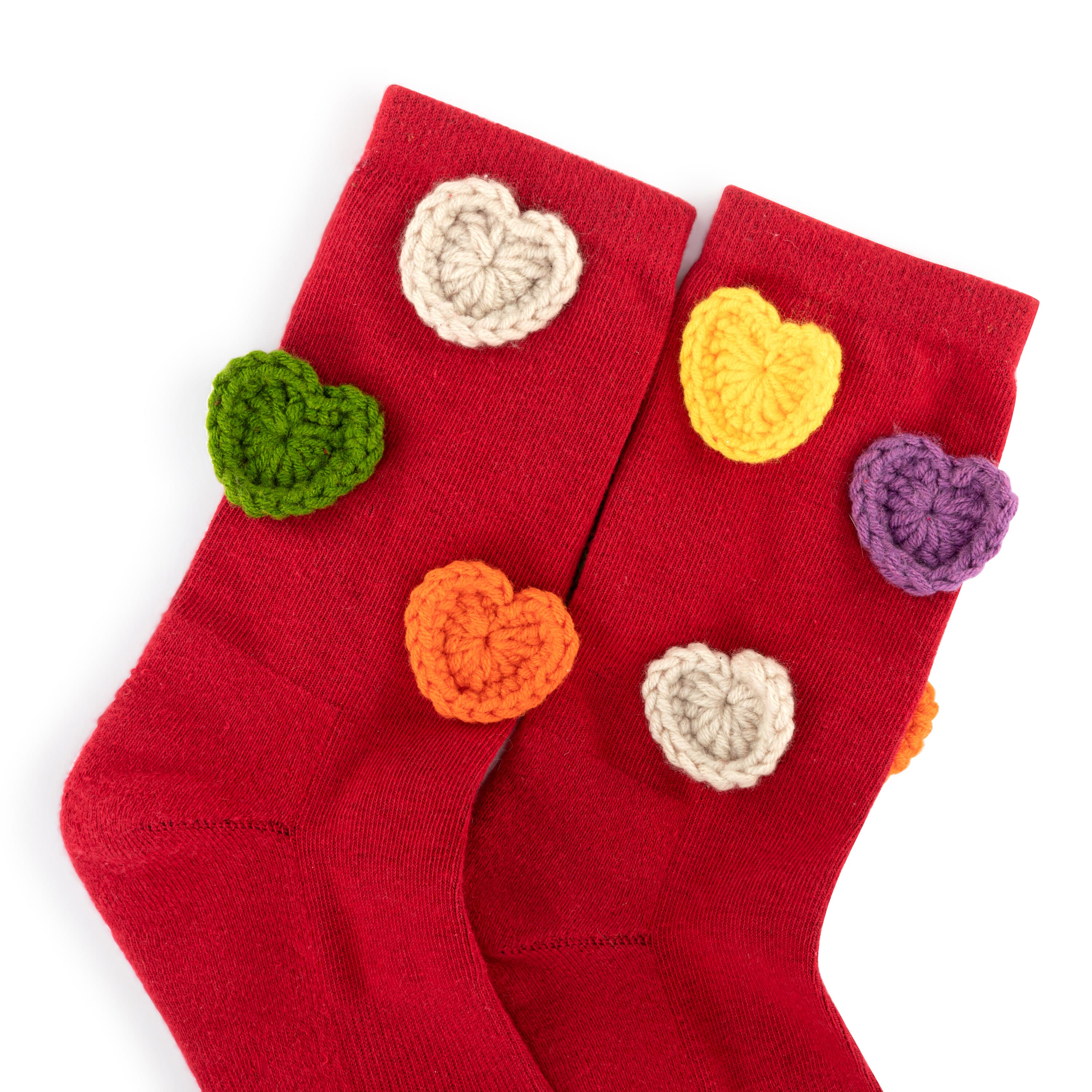 The Sak Haven Trouser Socks - Cotton - Ecru Flowers
