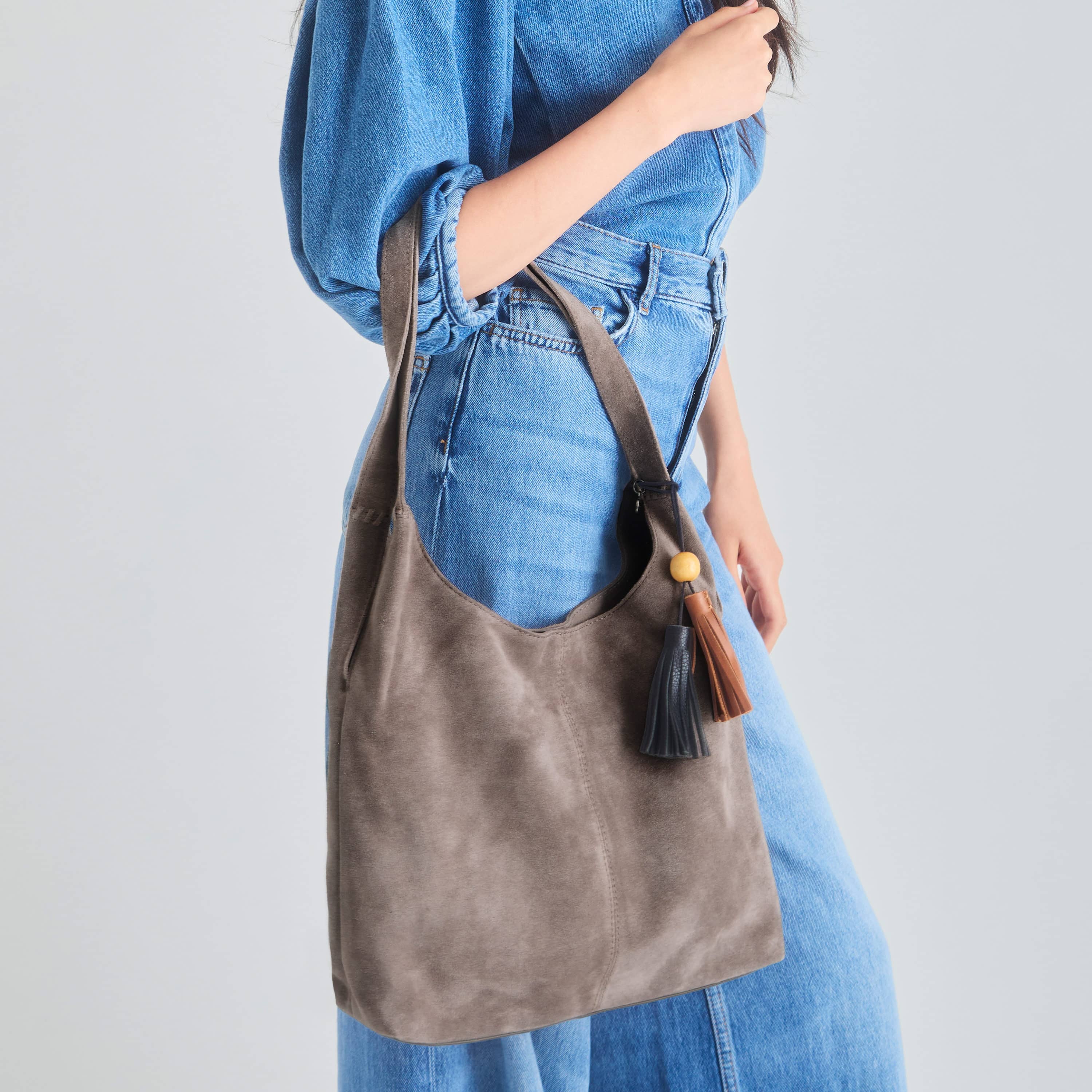 The Sak Huntley Hobo - Leather - Mushroom Suede