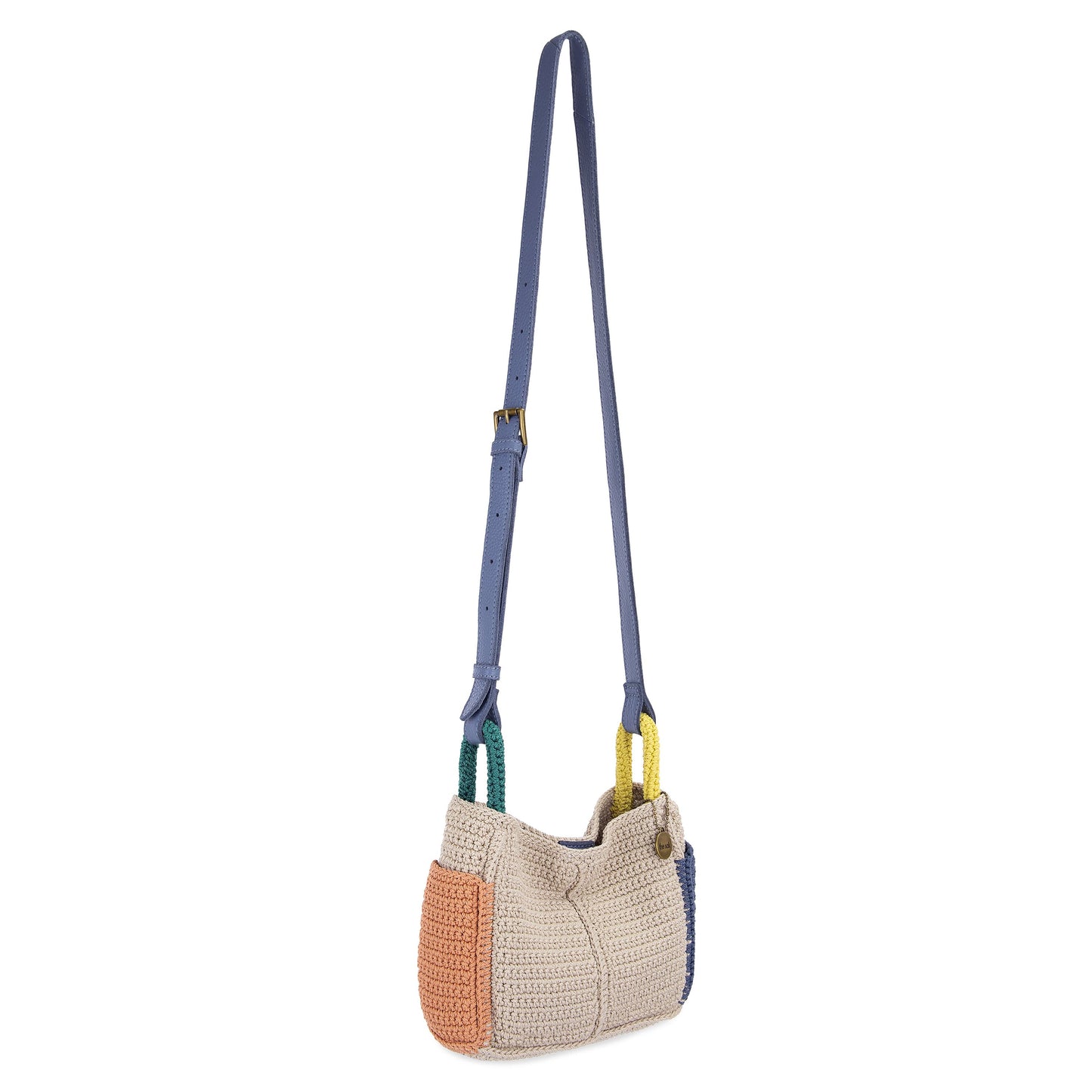 The Sak Los Feliz Mini Crossbody Crochet - |Ecru Multi Block|