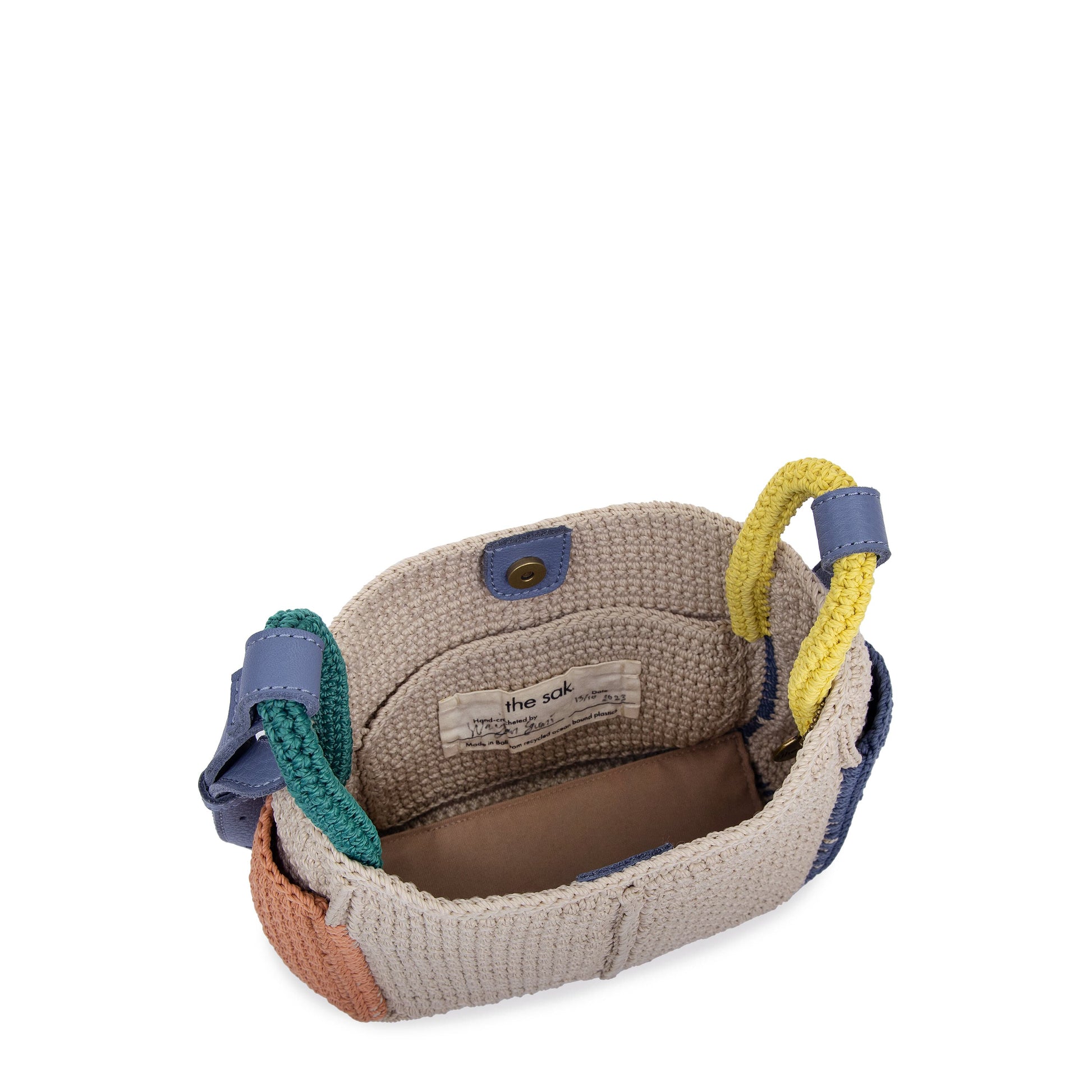 The Sak Los Feliz Mini Crossbody Crochet - |Ecru Multi Block|