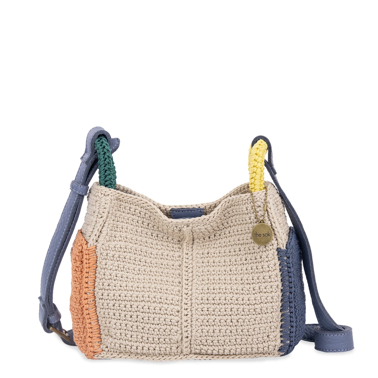 The Sak Los Feliz Mini Crossbody Crochet - |Ecru Multi Block|