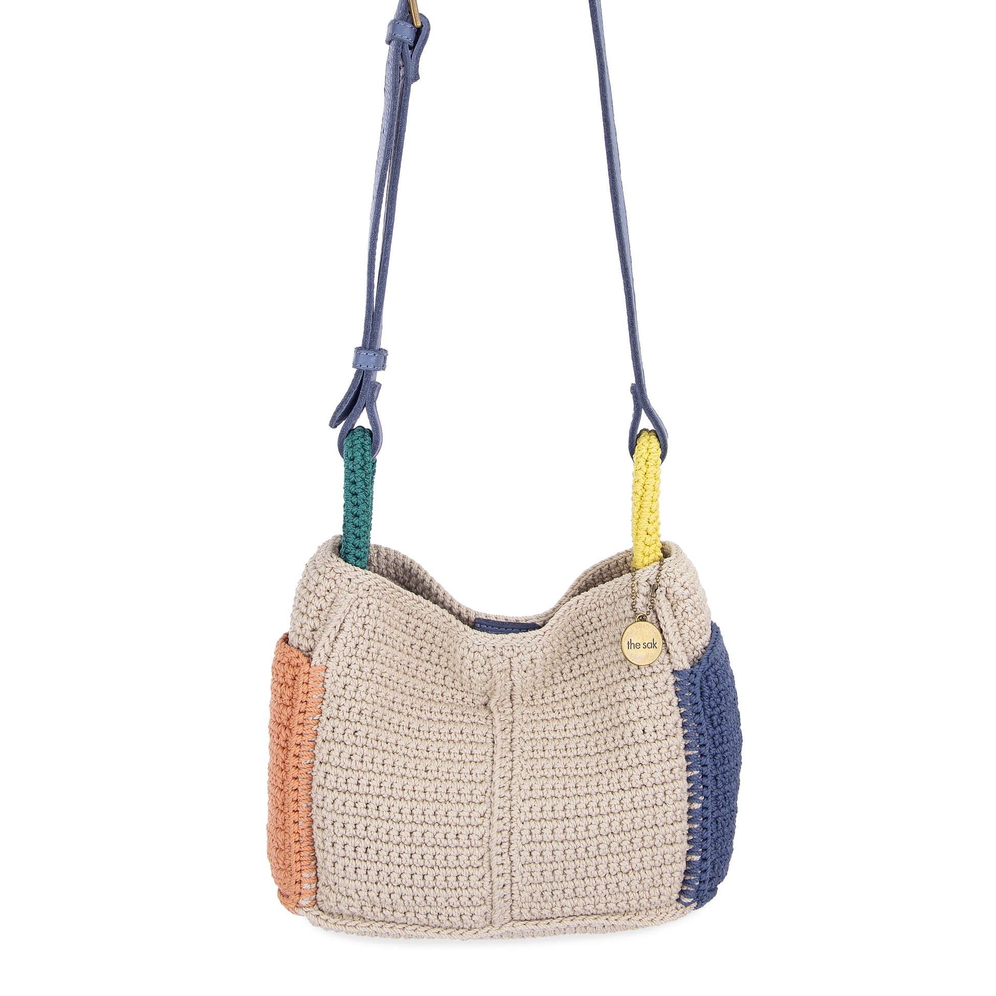 The Sak Los Feliz Mini Crossbody Crochet - |Ecru Multi Block|
