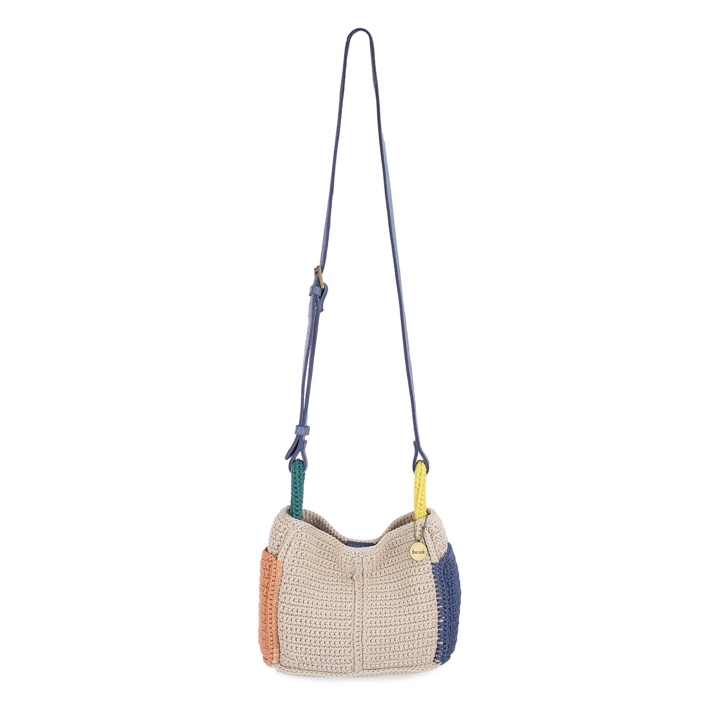 The Sak Los Feliz Mini Crossbody Crochet - |Ecru Multi Block|