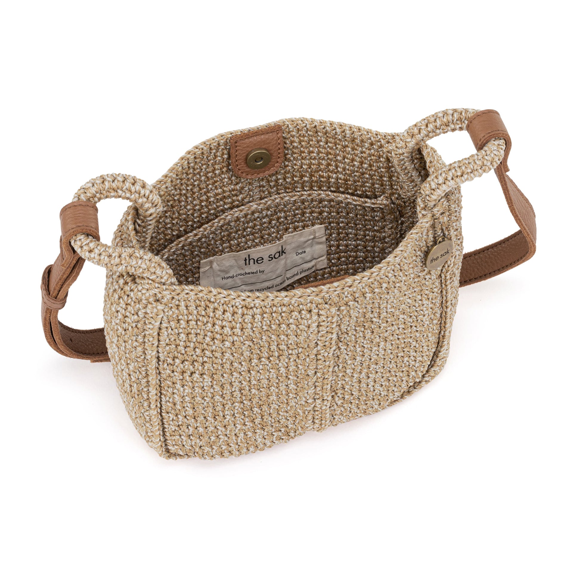 The Sak Los Feliz Mini Crossbody Crochet - |Bamboo Static|