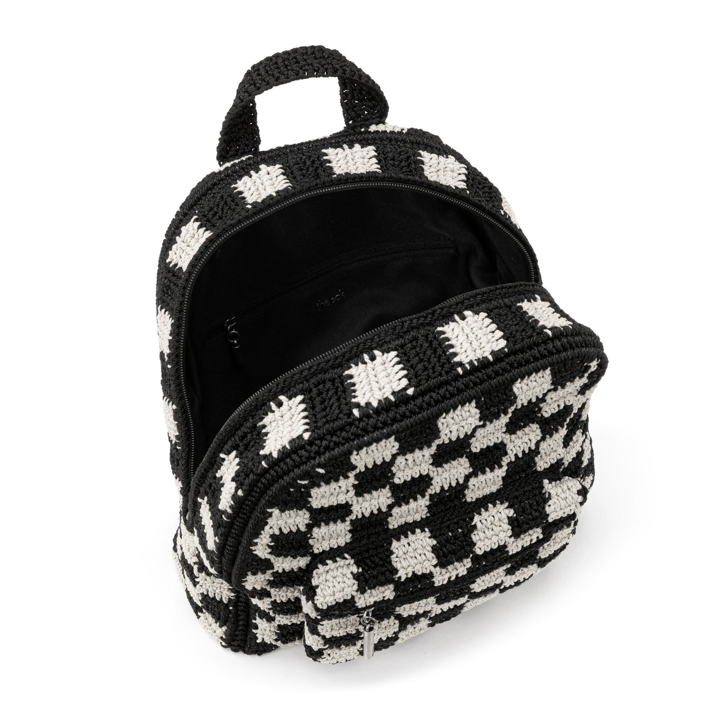 The Sak Misty Kids Backpack Crochet - |Black Check|