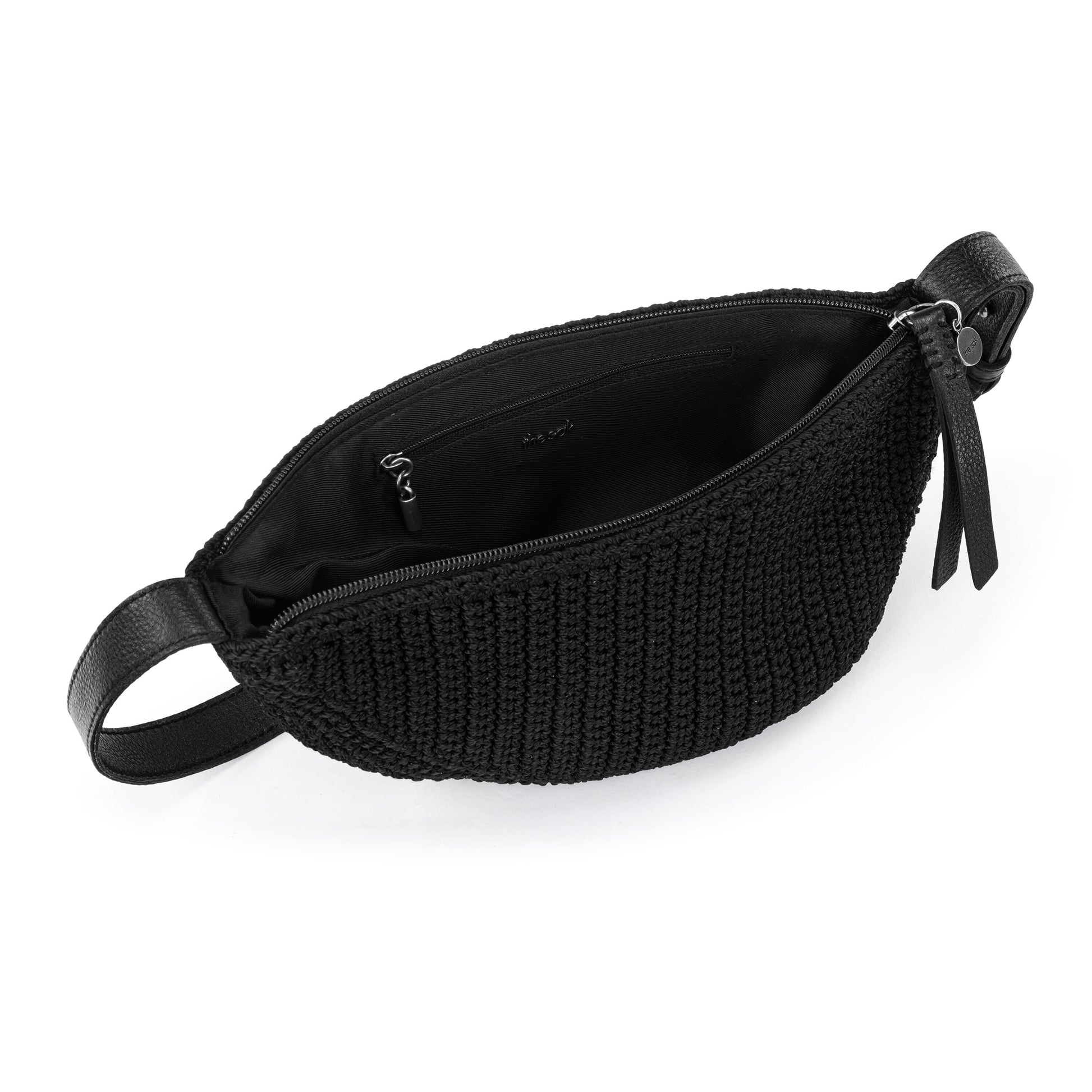 The Sak Tess Sling Bag Crochet - |Black|