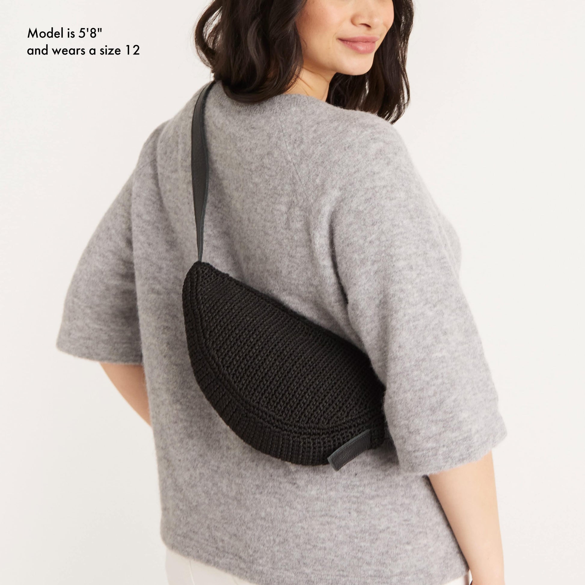 The Sak Tess Sling Bag Crochet - |Black|