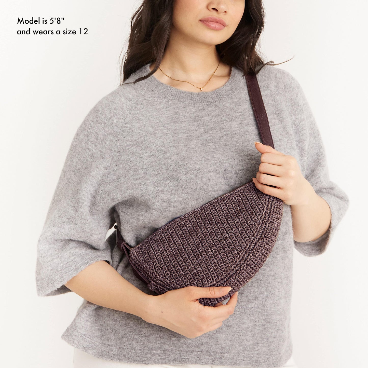 The Sak Tess Sling Bag Crochet - |Mushroom|