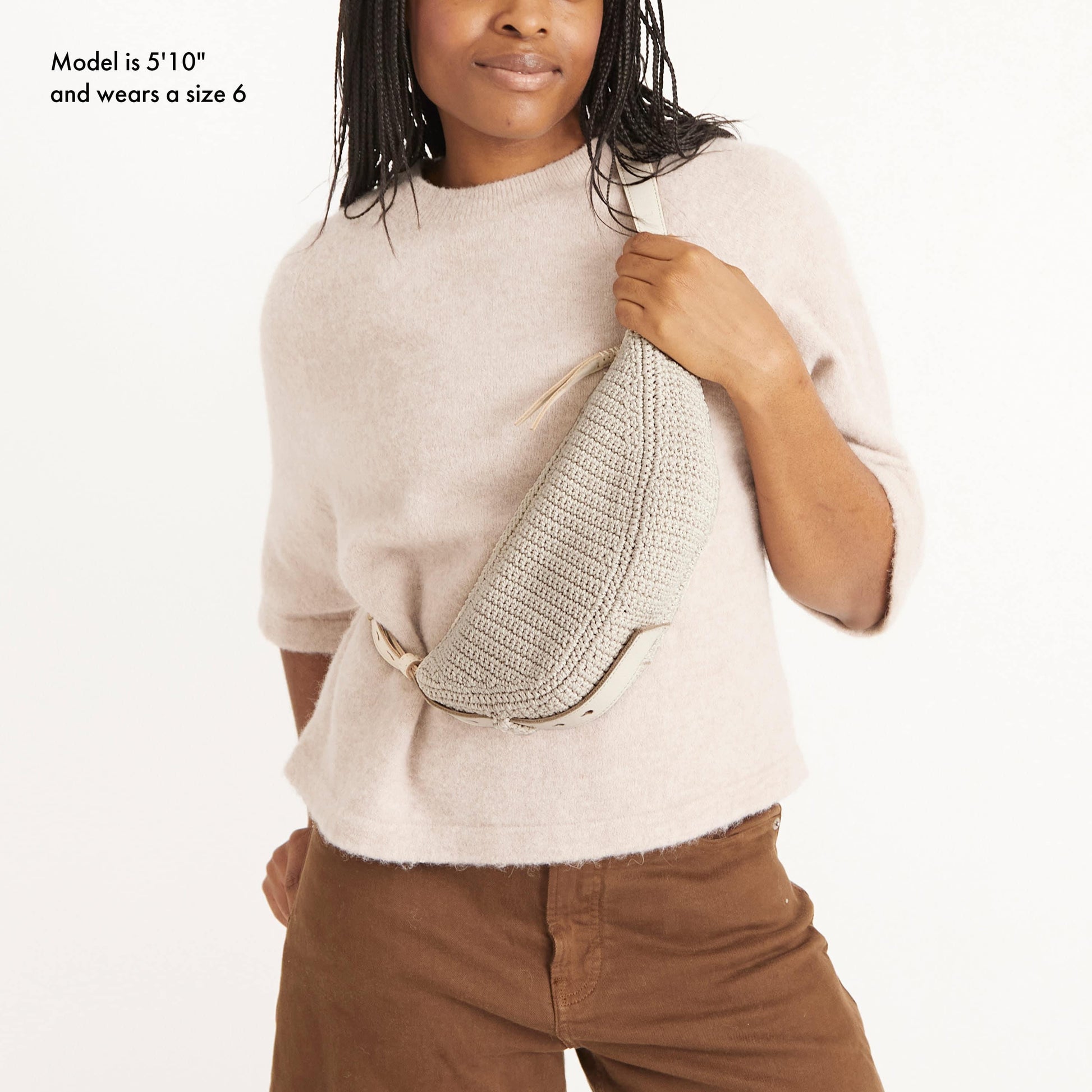 The Sak Tess Sling Bag Crochet - |Ecru|