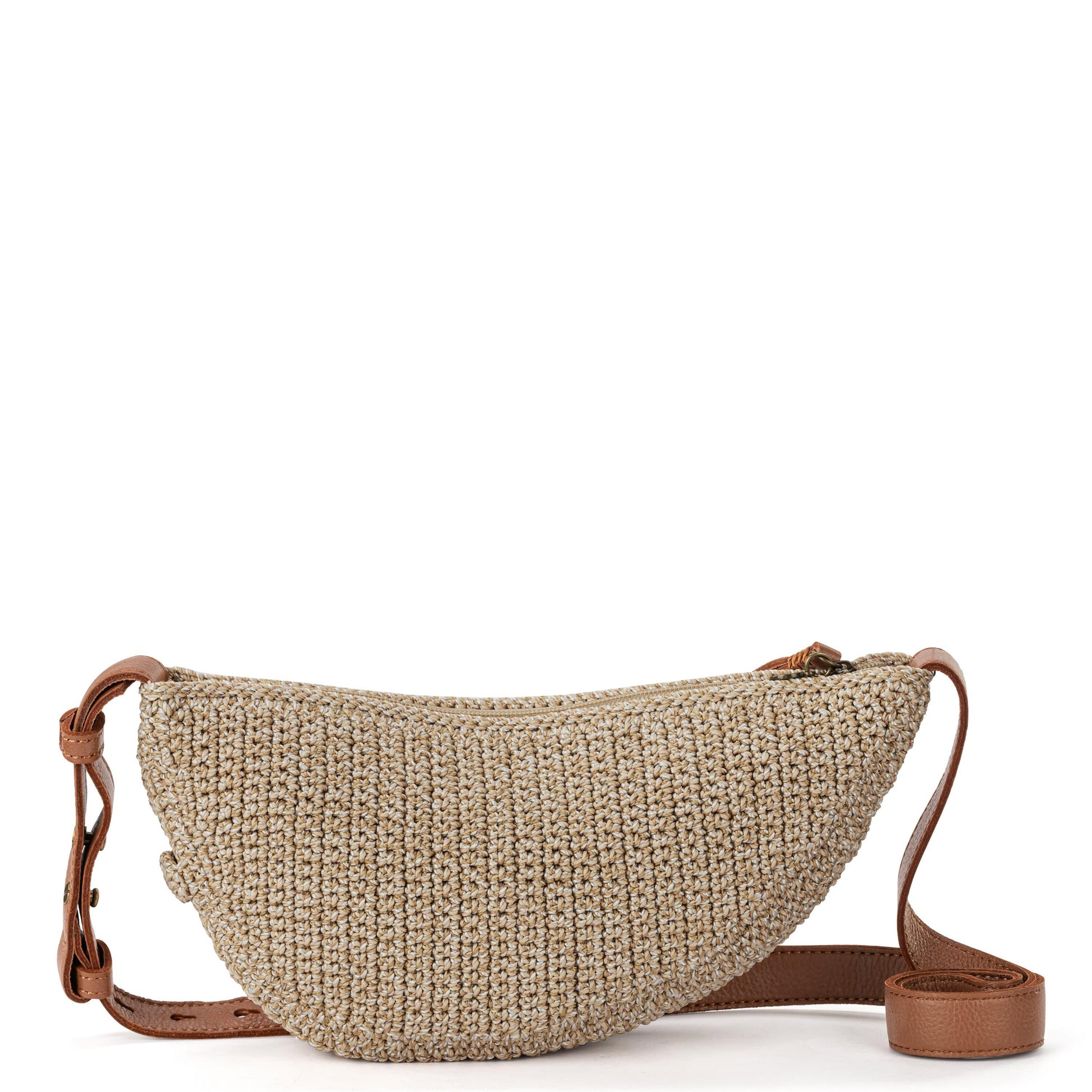 The Sak Tess Sling Bag Crochet - |Bamboo Static|
