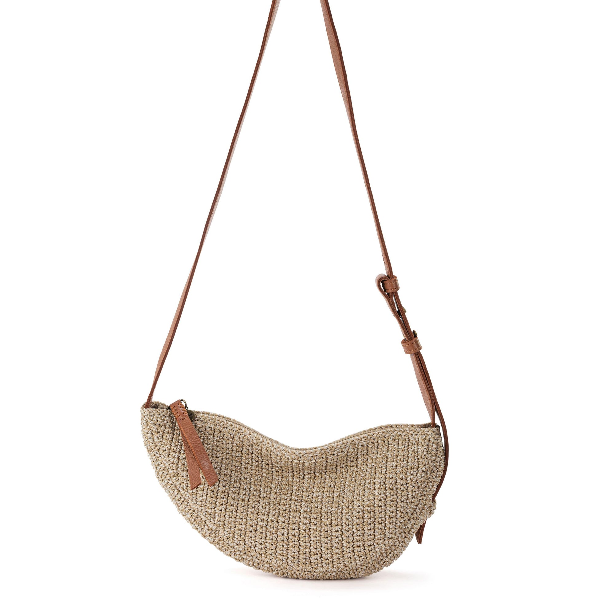 The Sak Tess Sling Bag Crochet - |Bamboo Static|