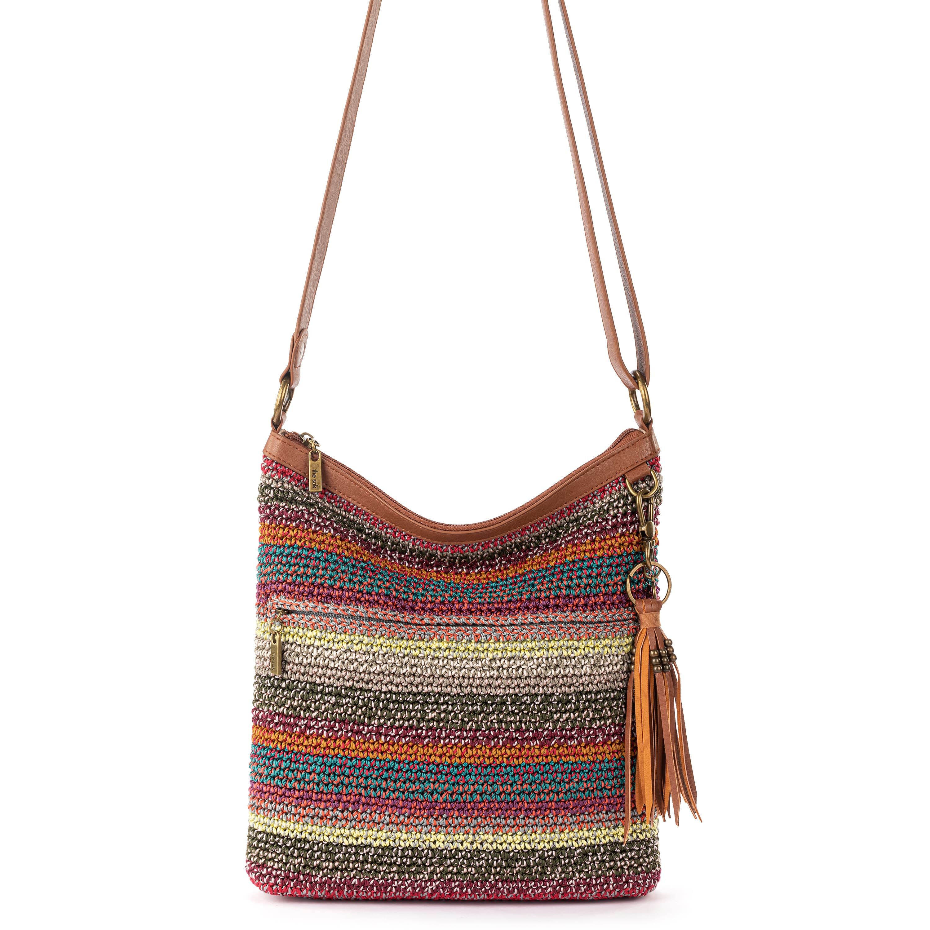 The Sak Lucia Crossbody - Hand Crochet - Sunset Stripe