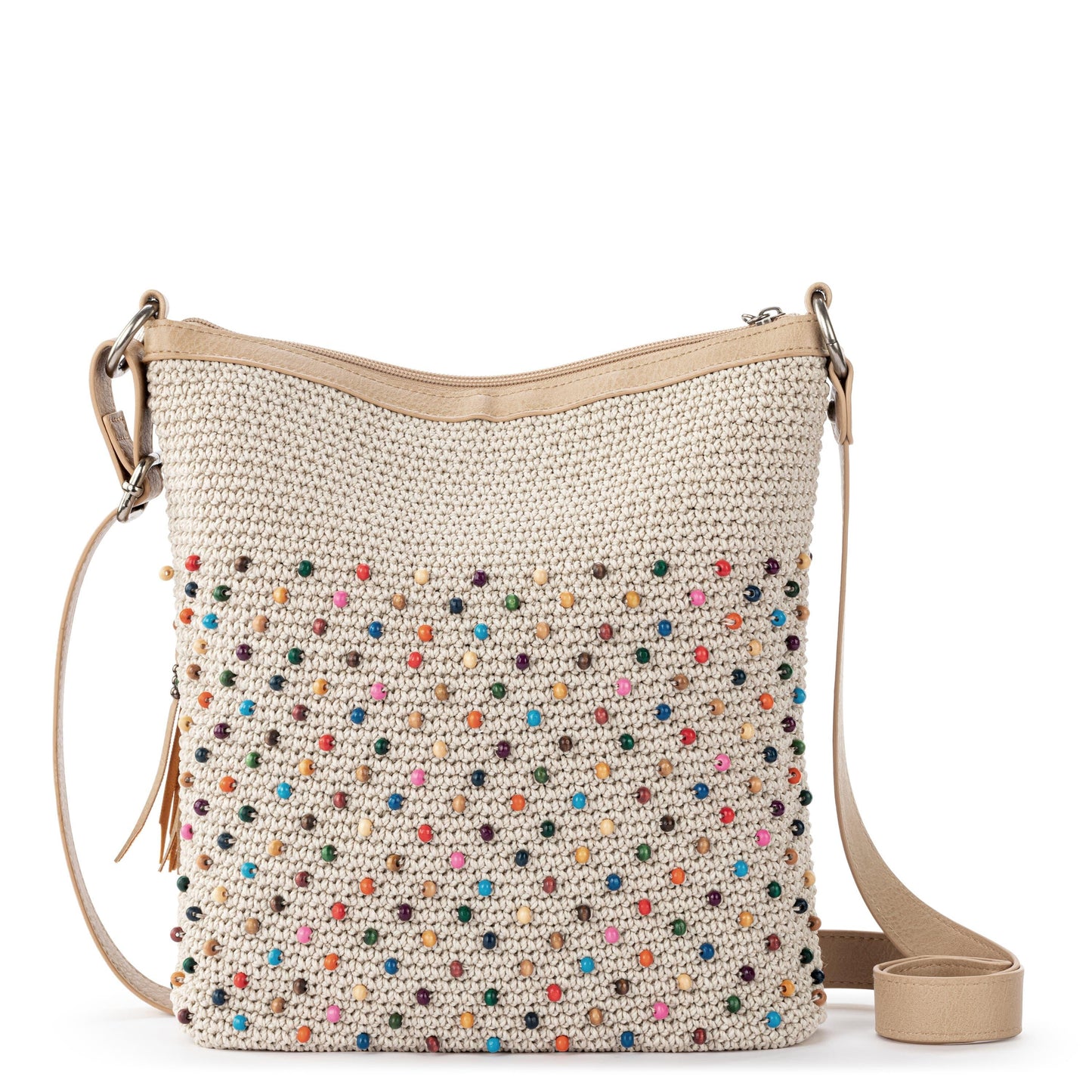 The Sak Lucia Crossbody Crochet - |Ecru Multi Beads|