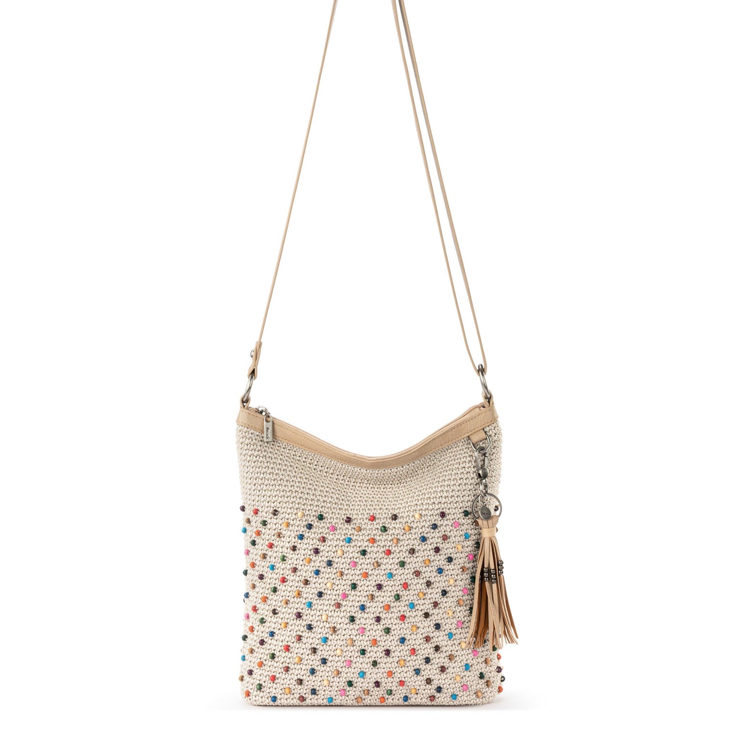 The Sak Lucia Crossbody Crochet - |Ecru Multi Beads|