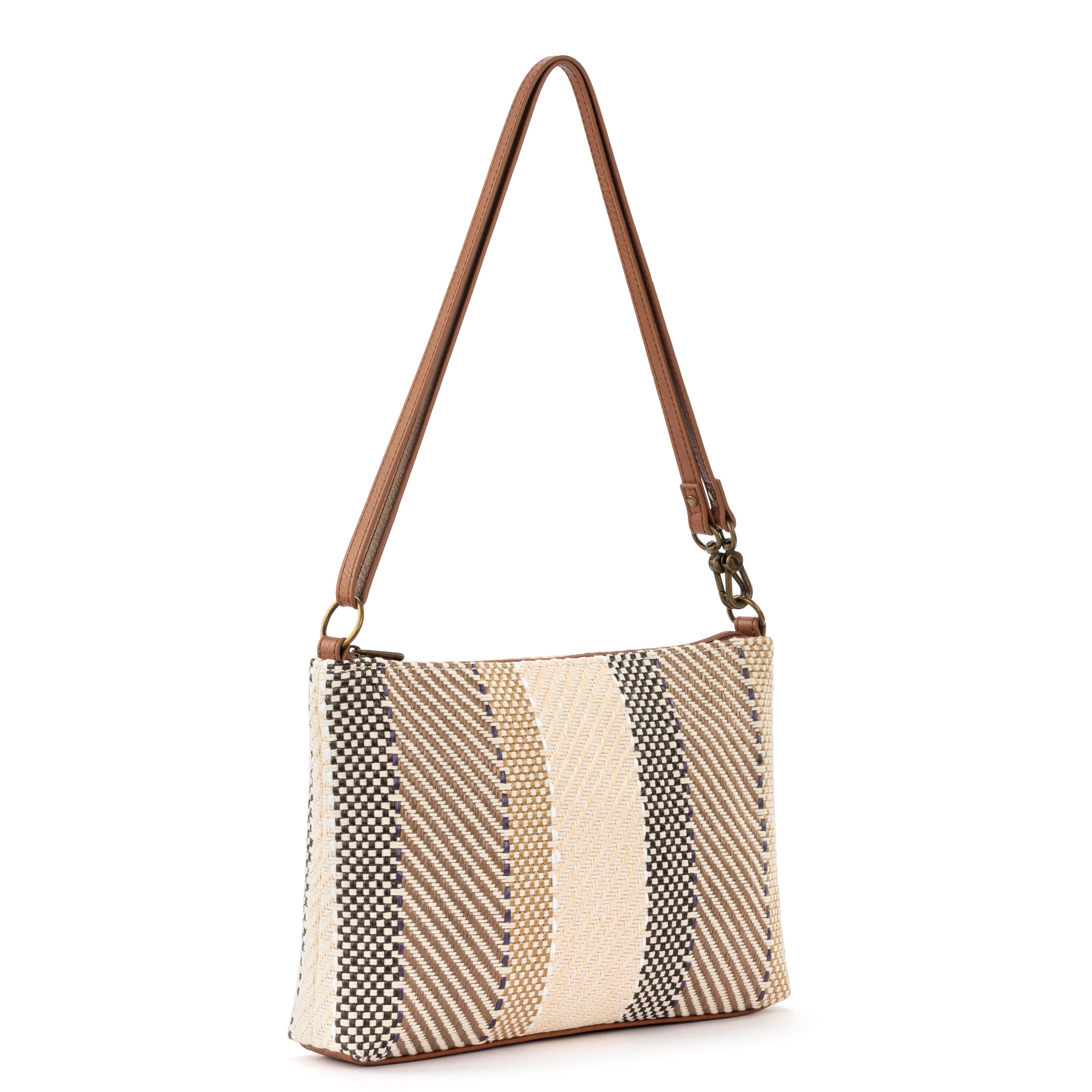 Sakroots Lumi Crossbody - Straw - Tobacco Batik World Woven