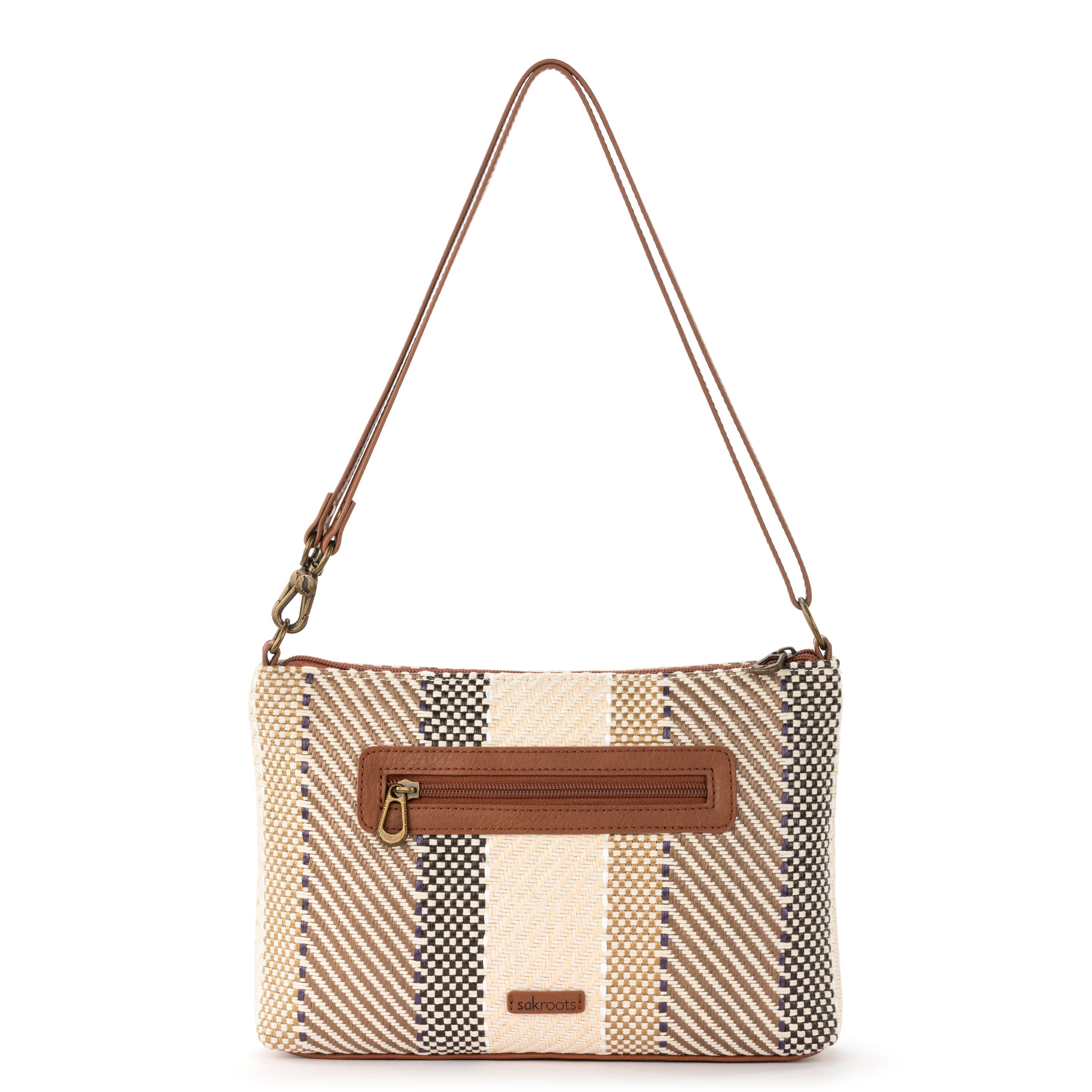 Sakroots Lumi Crossbody - Straw - Tobacco Batik World Woven