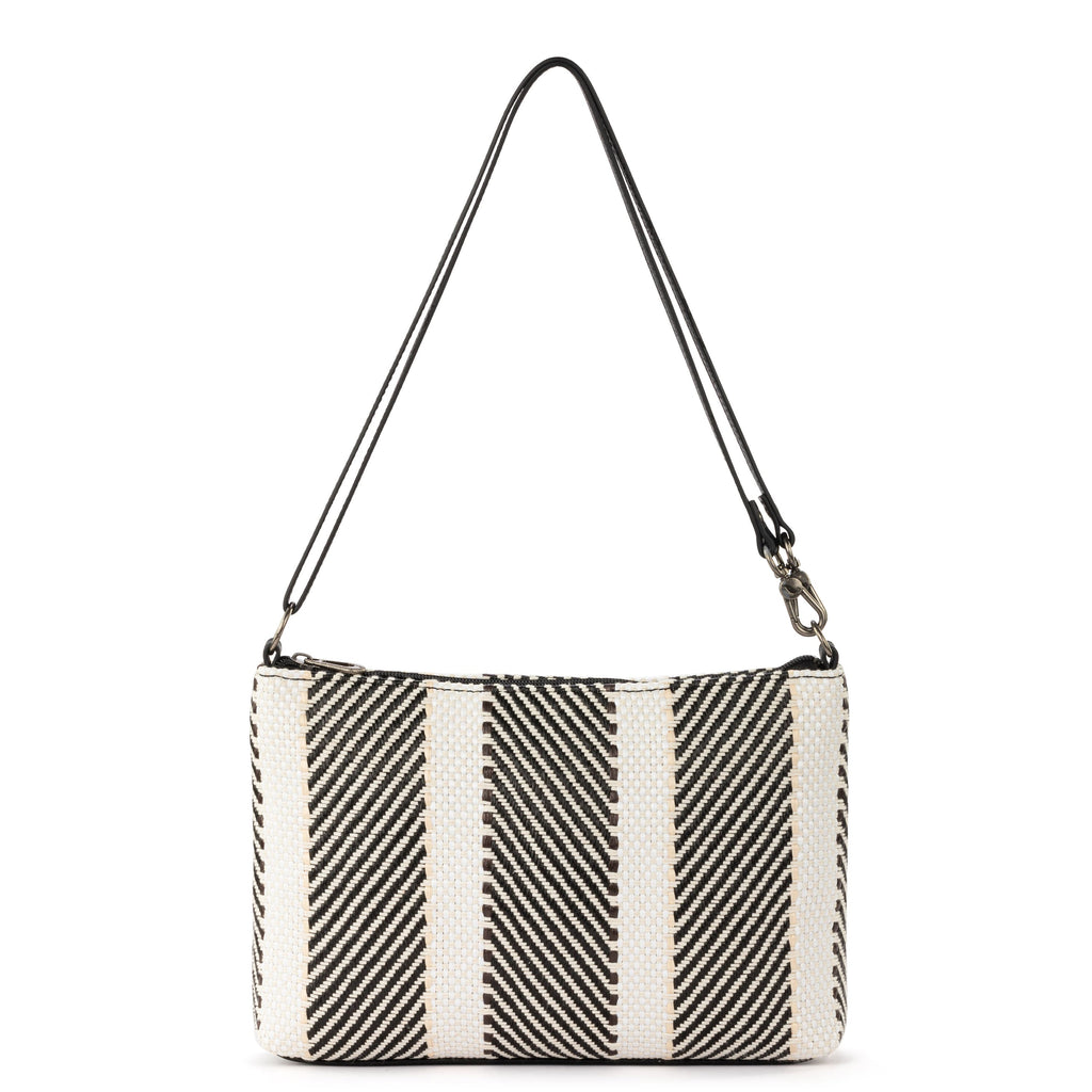 Sakroots Lumi Crossbody - Straw - Black and White Soulful Desert Woven