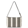 Sakroots Lumi Crossbody - Straw - Black and White Soulful Desert Woven