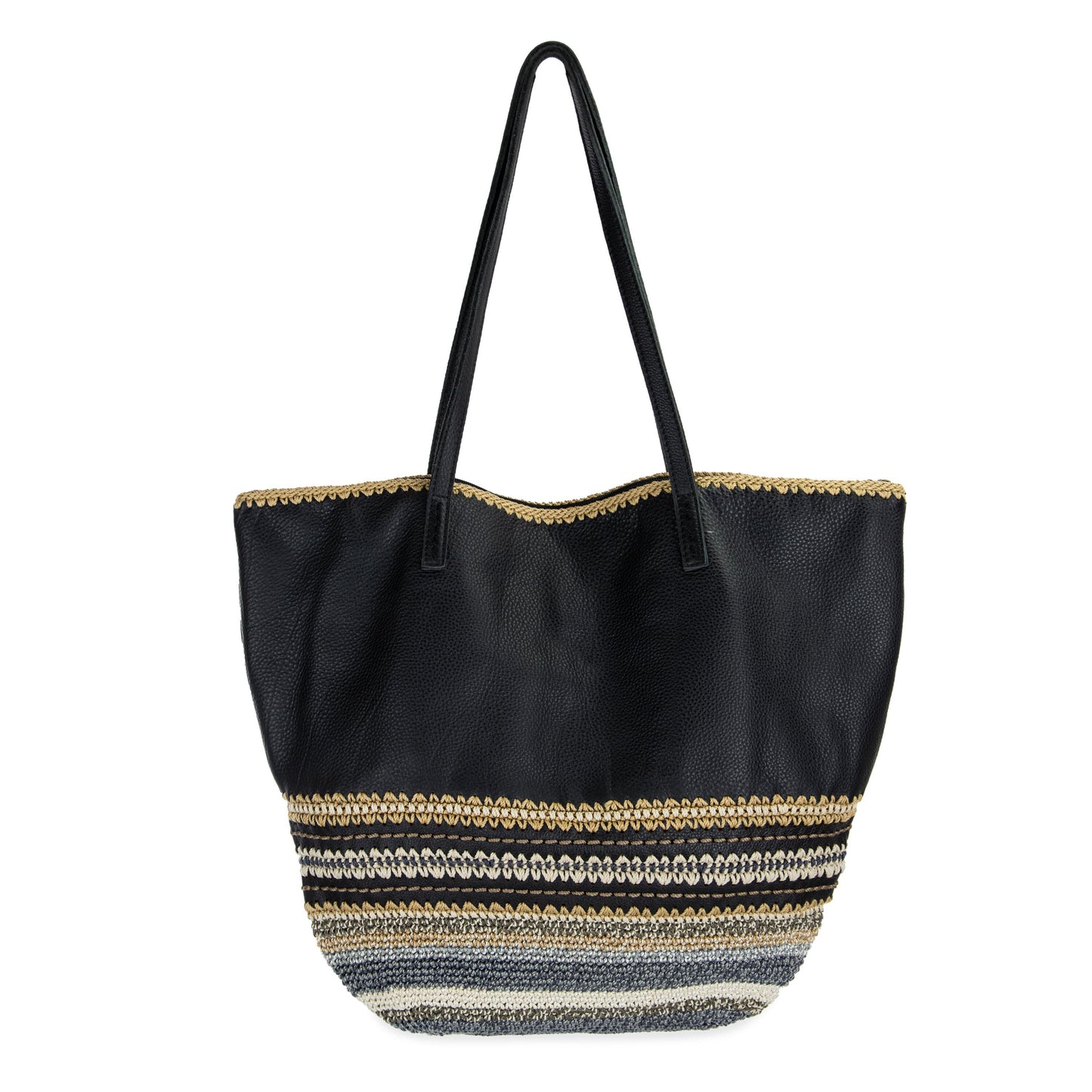 The Sak Faye Large Tote Leather - |Black Seminyak|