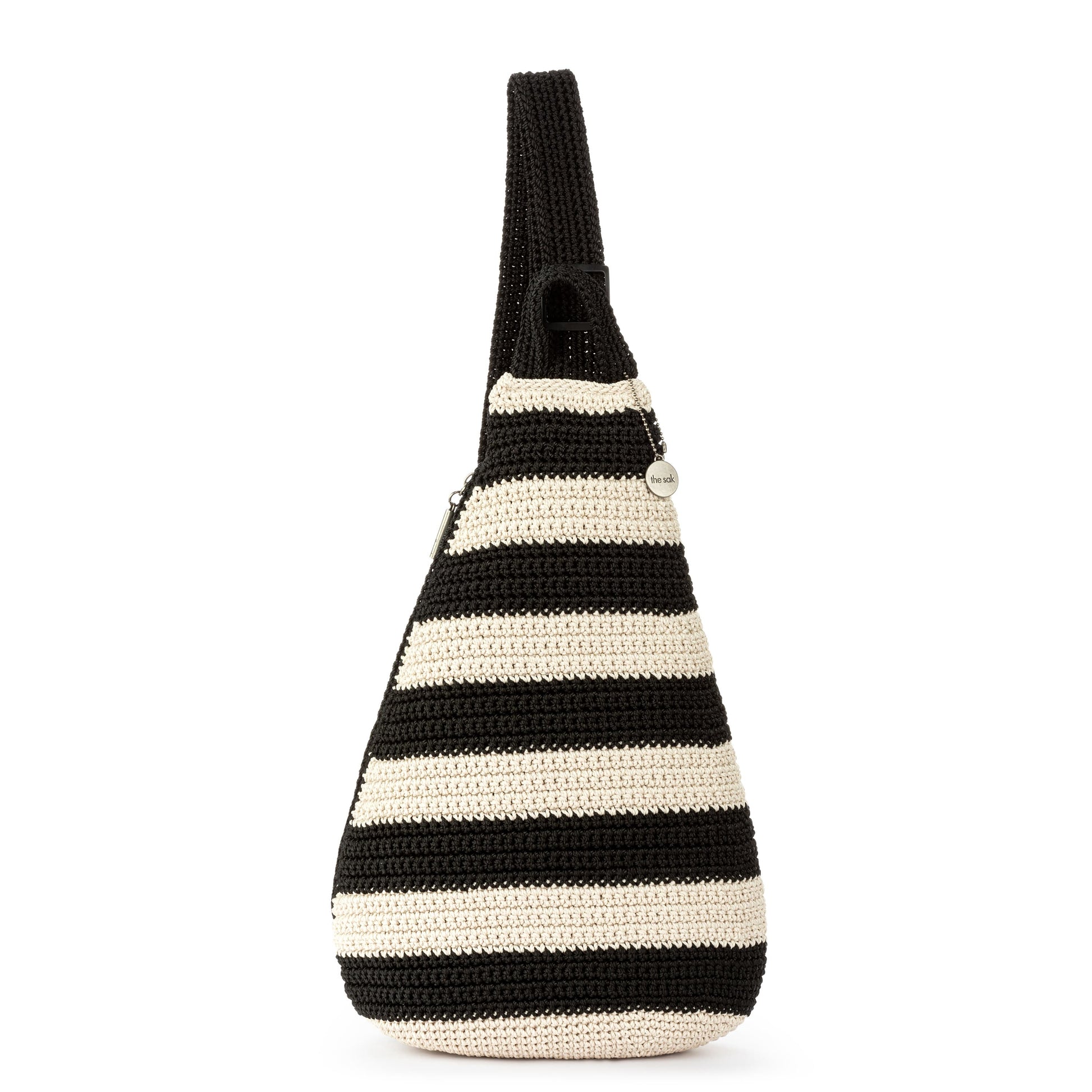 The Sak Geo Sling Backpack Crochet - |Black Stripe|