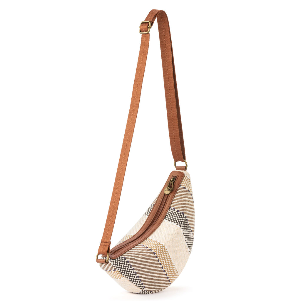 Sakroots Tess Sling - Straw - Tobacco Batik World Woven