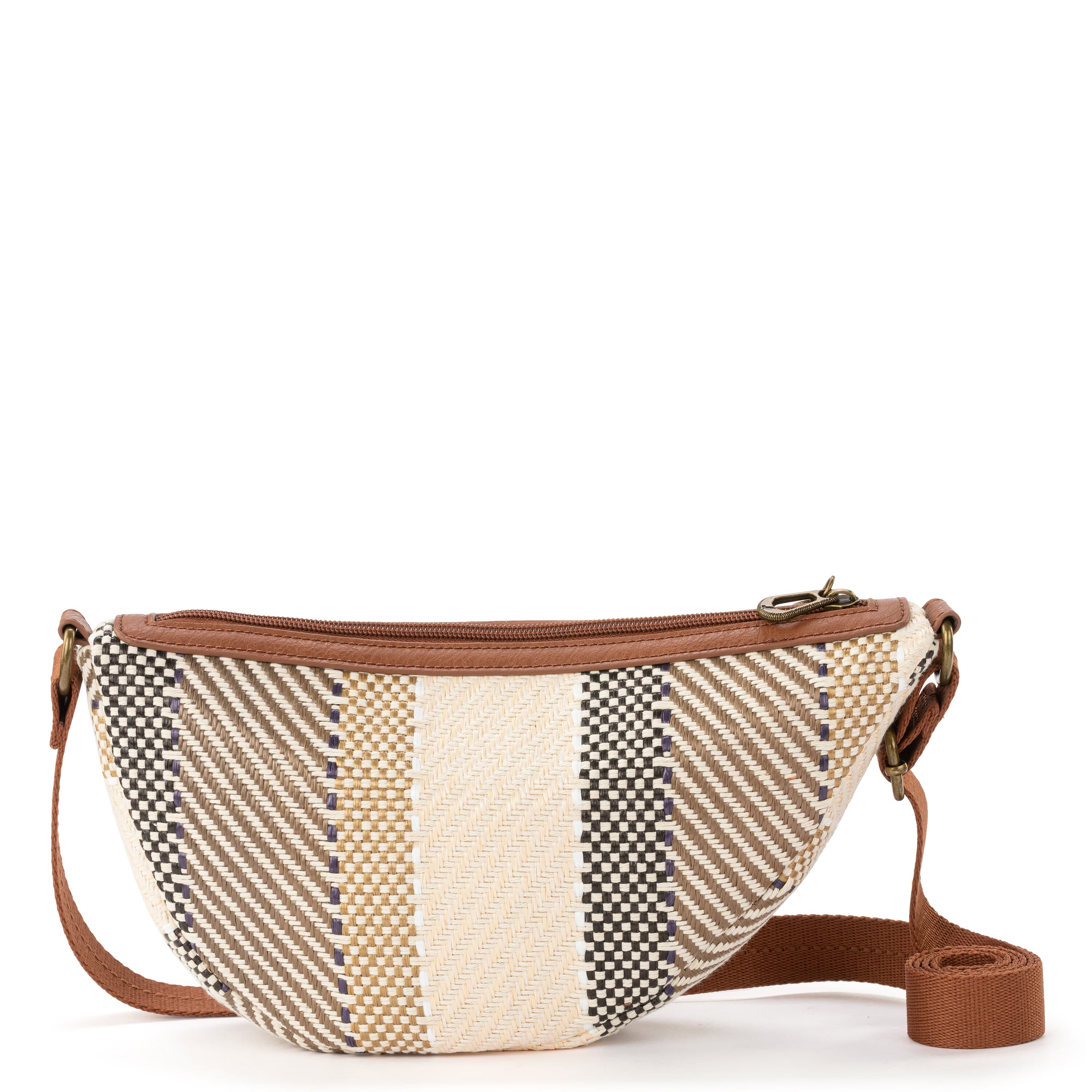 Sakroots Tess Sling - Straw - Tobacco Batik World Woven