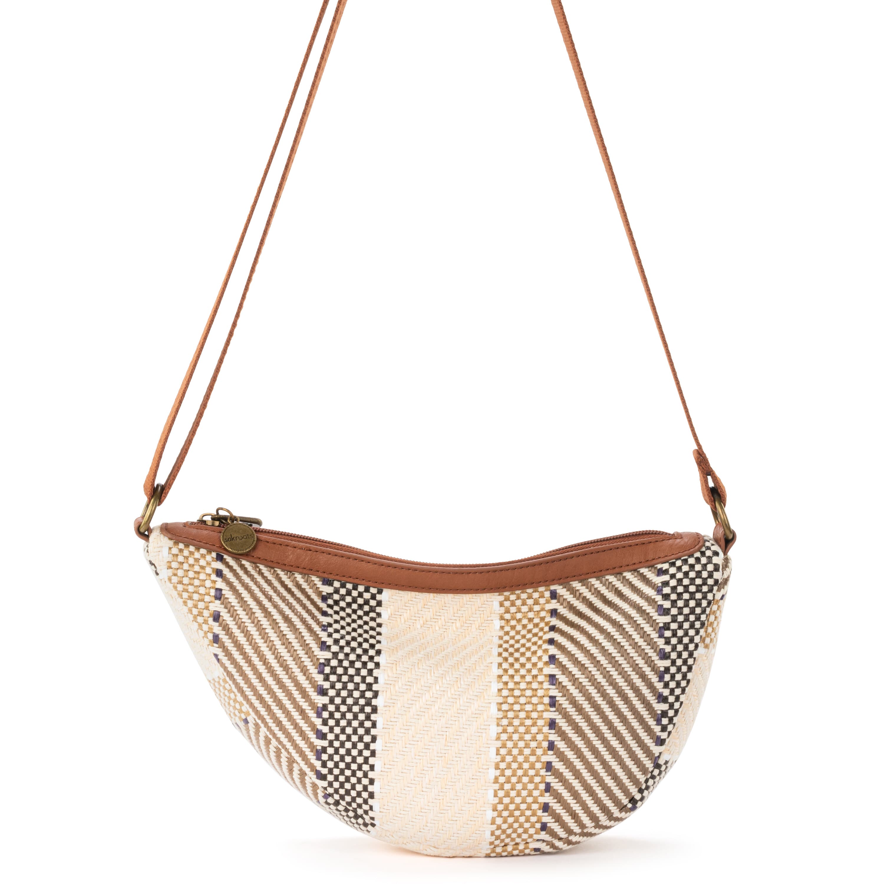 Sakroots Tess Sling - Straw - Tobacco Batik World Woven