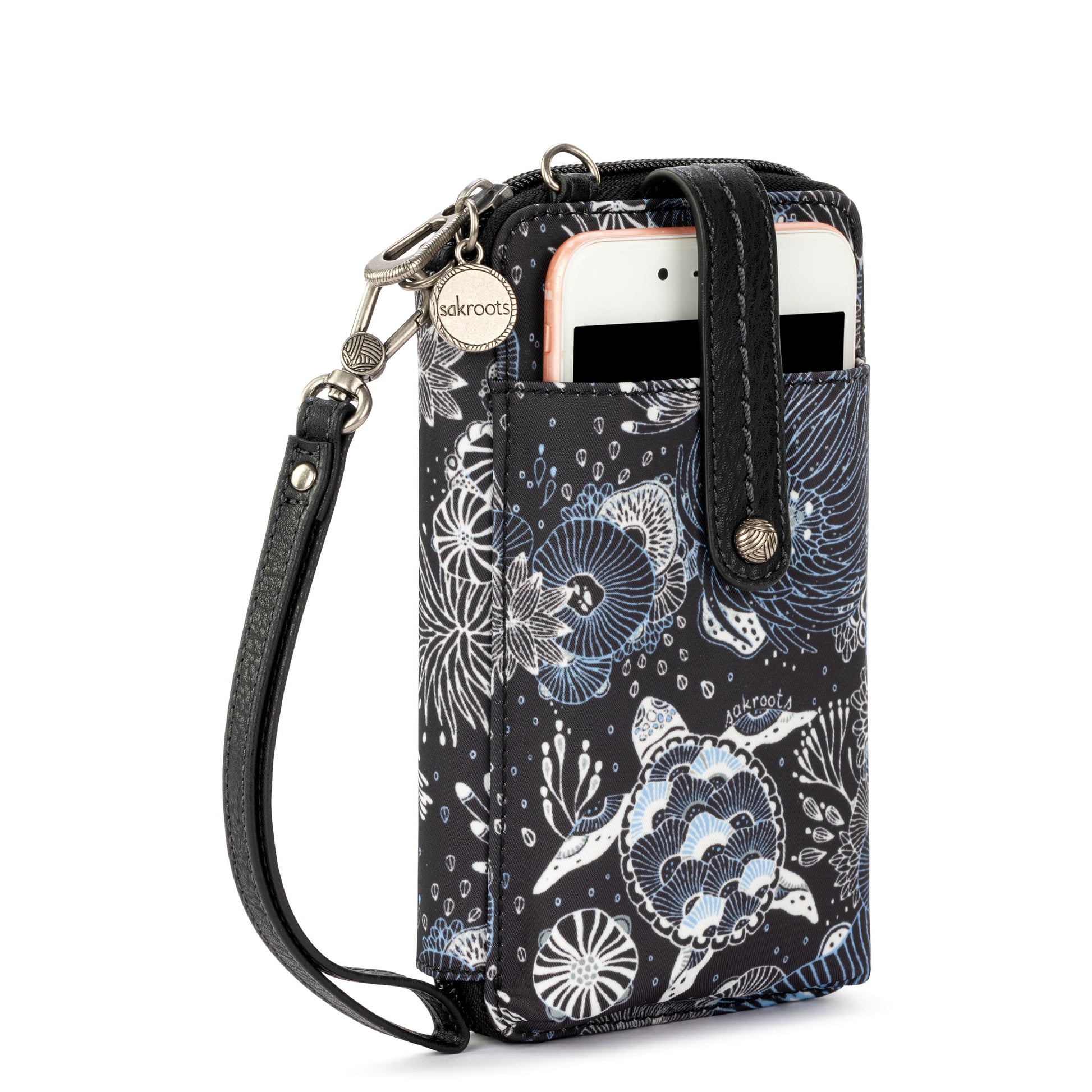 Sakroots Salinas Smartphone Crossbody EcoTwill - |Midnight Seascape|