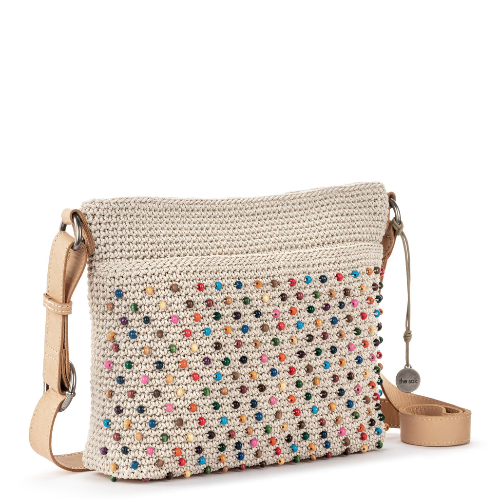 The Sak Melrose Crossbody - Hand Crochet - Ecru Multi Beads