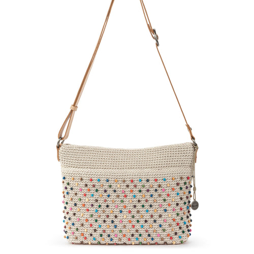 The Sak Melrose Crossbody - Hand Crochet - Ecru Multi Beads