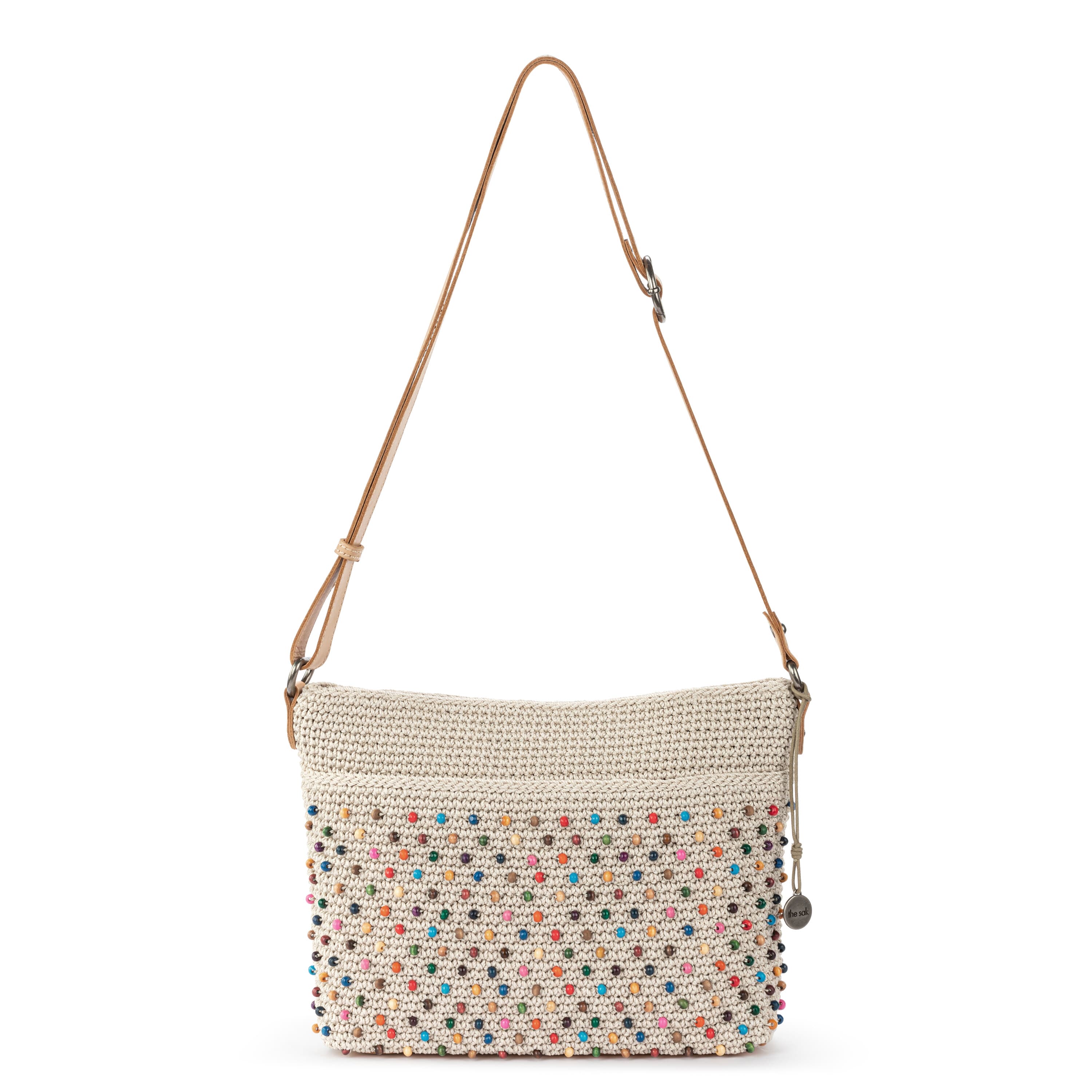The Sak Melrose Crossbody - Hand Crochet - Ecru Multi Beads