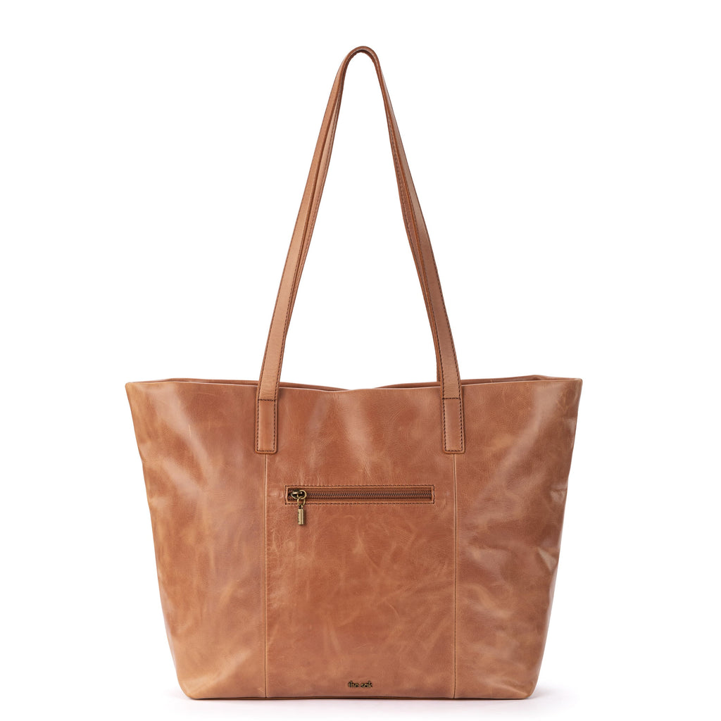 The Sak Metro Tote - Leather - Tobacco Floral Embossed