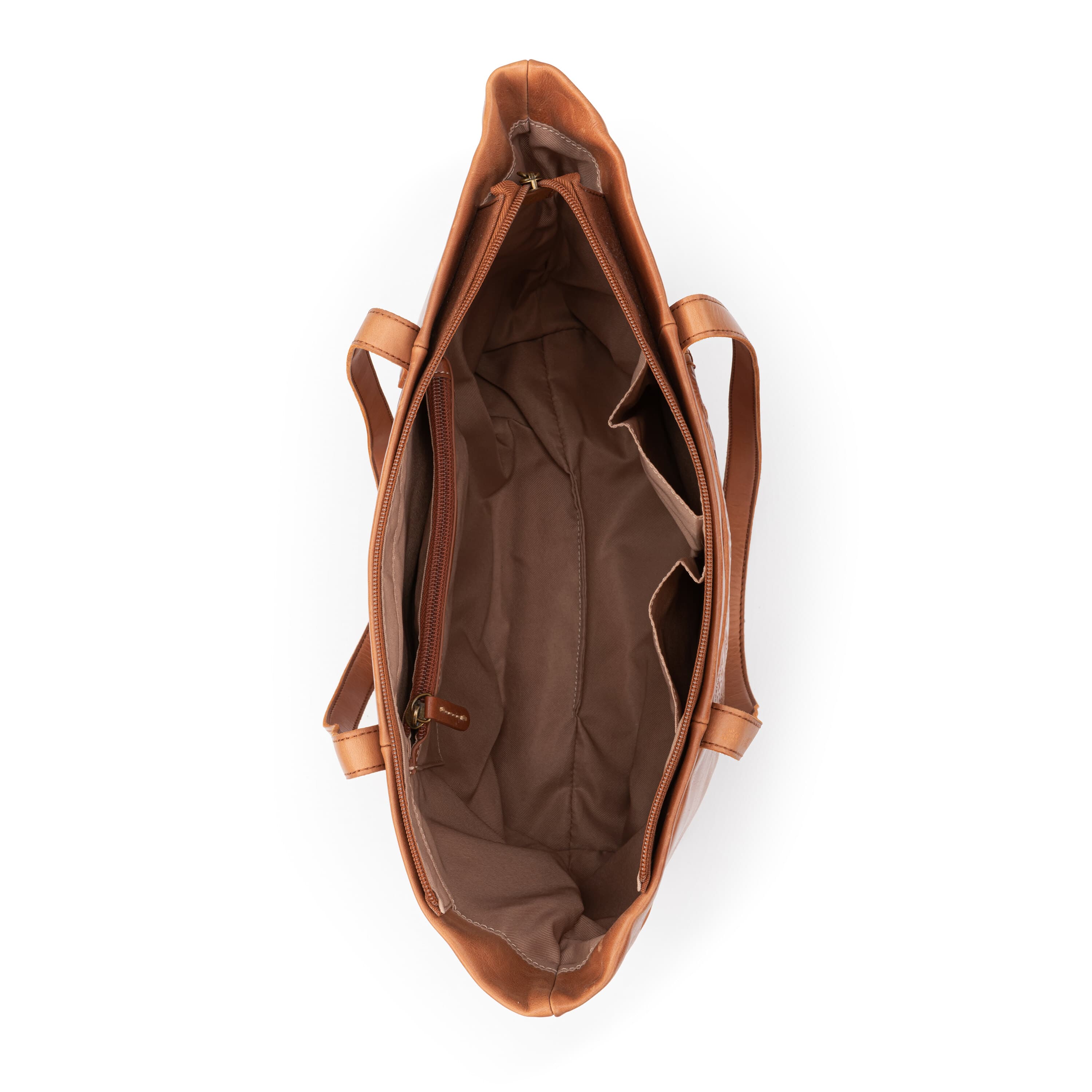 The Sak Metro Tote - Leather - Tobacco Floral Embossed