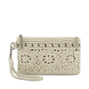 Vita Wristlet - Hand Crochet - Natural Medallion