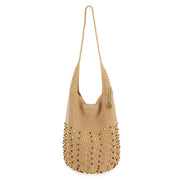 120 Hobo - Hand Crochet - Bamboo Neutral Beads