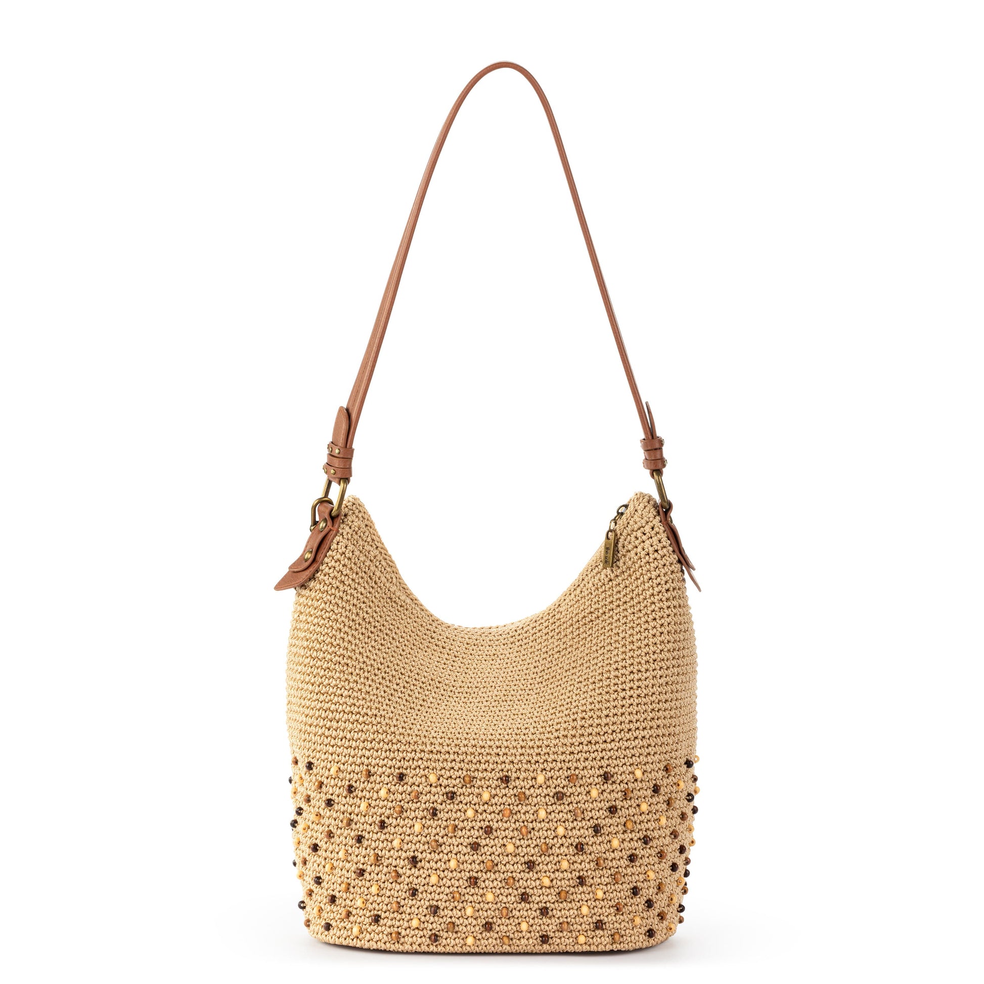 The Sak Sequoia Hobo Crochet - |Bamboo Neutral Beads|