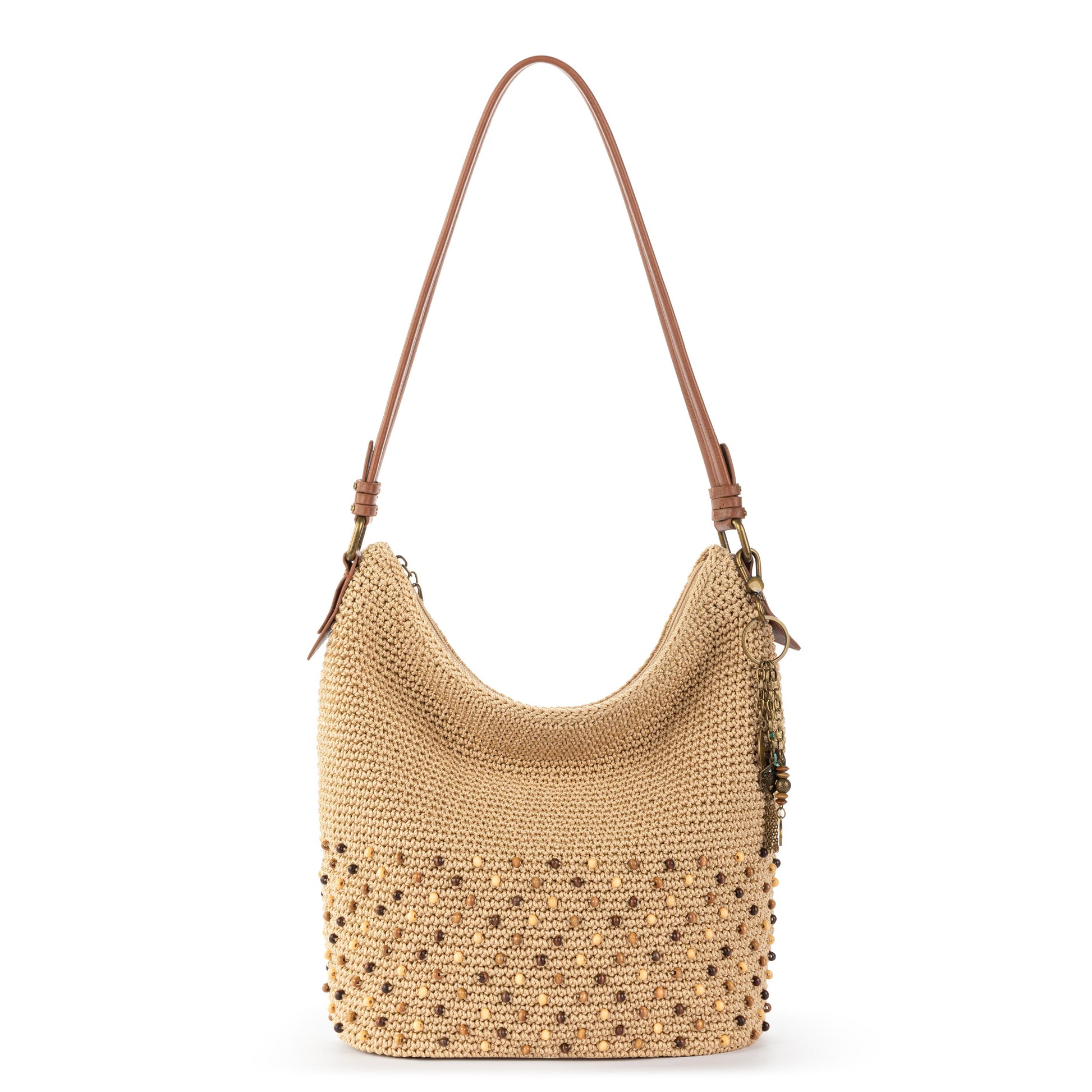 The Sak Sequoia Hobo Crochet - |Bamboo Neutral Beads|