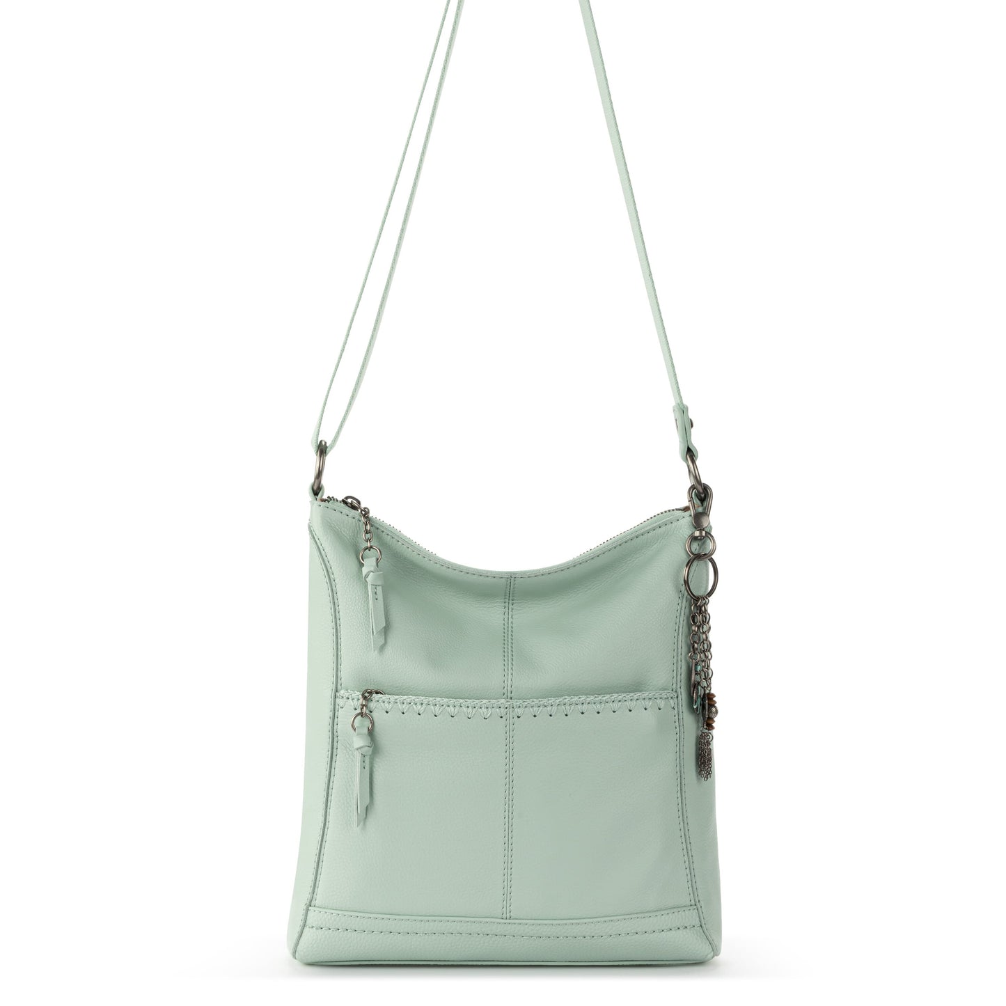 The Sak Lucia Crossbody Leather - |Aqua Stitch|