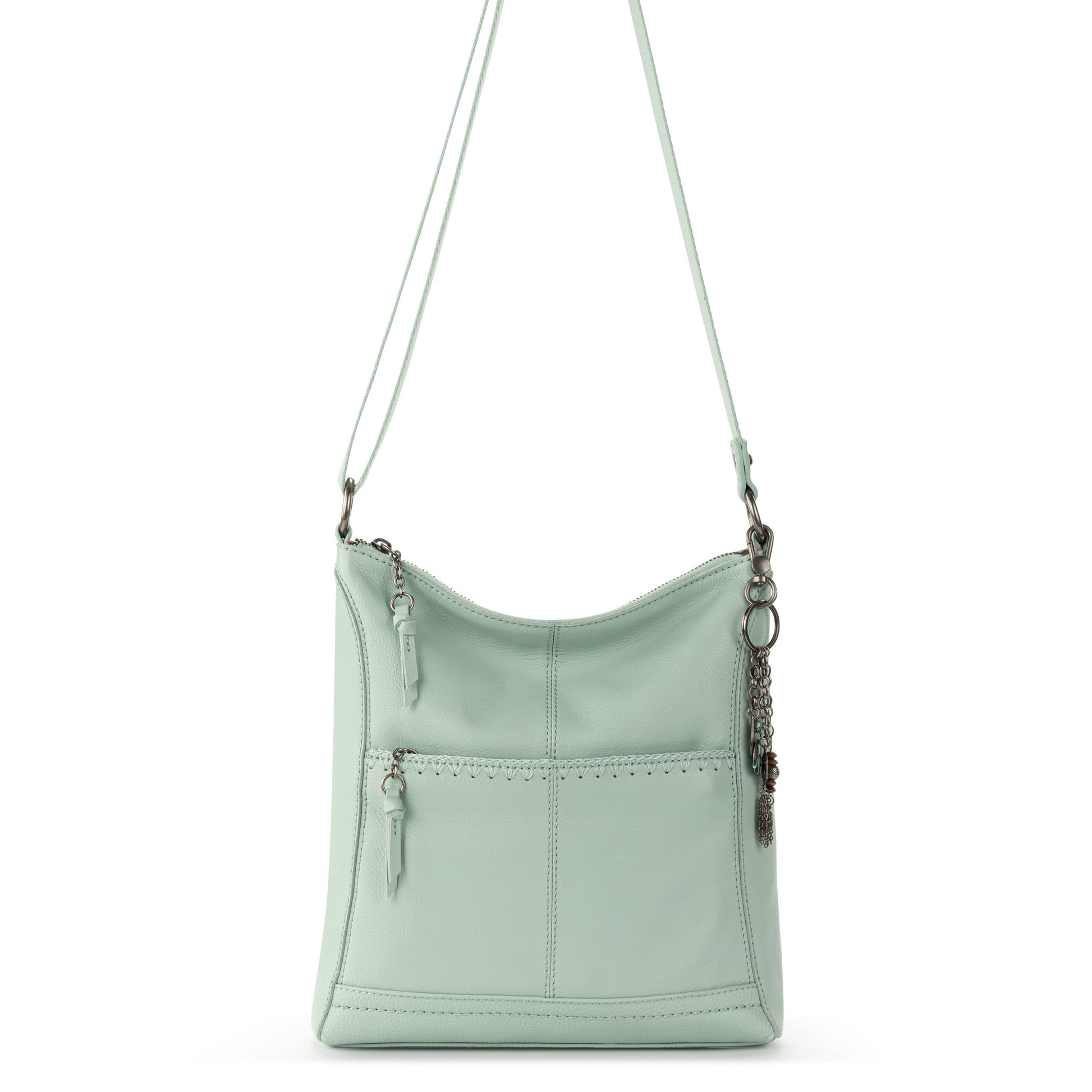 The Sak Lucia Crossbody Leather - |Aqua Stitch|
