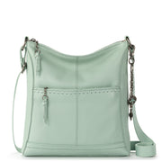 Lucia Crossbody - Leather - Aqua Stitch