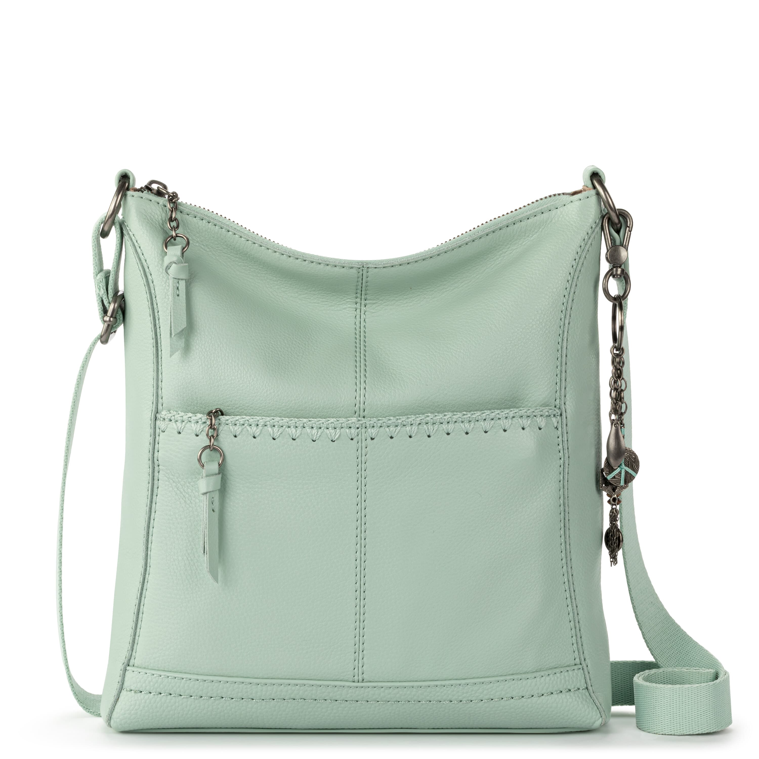 The Sak Lucia Crossbody - Leather - Aqua Stitch