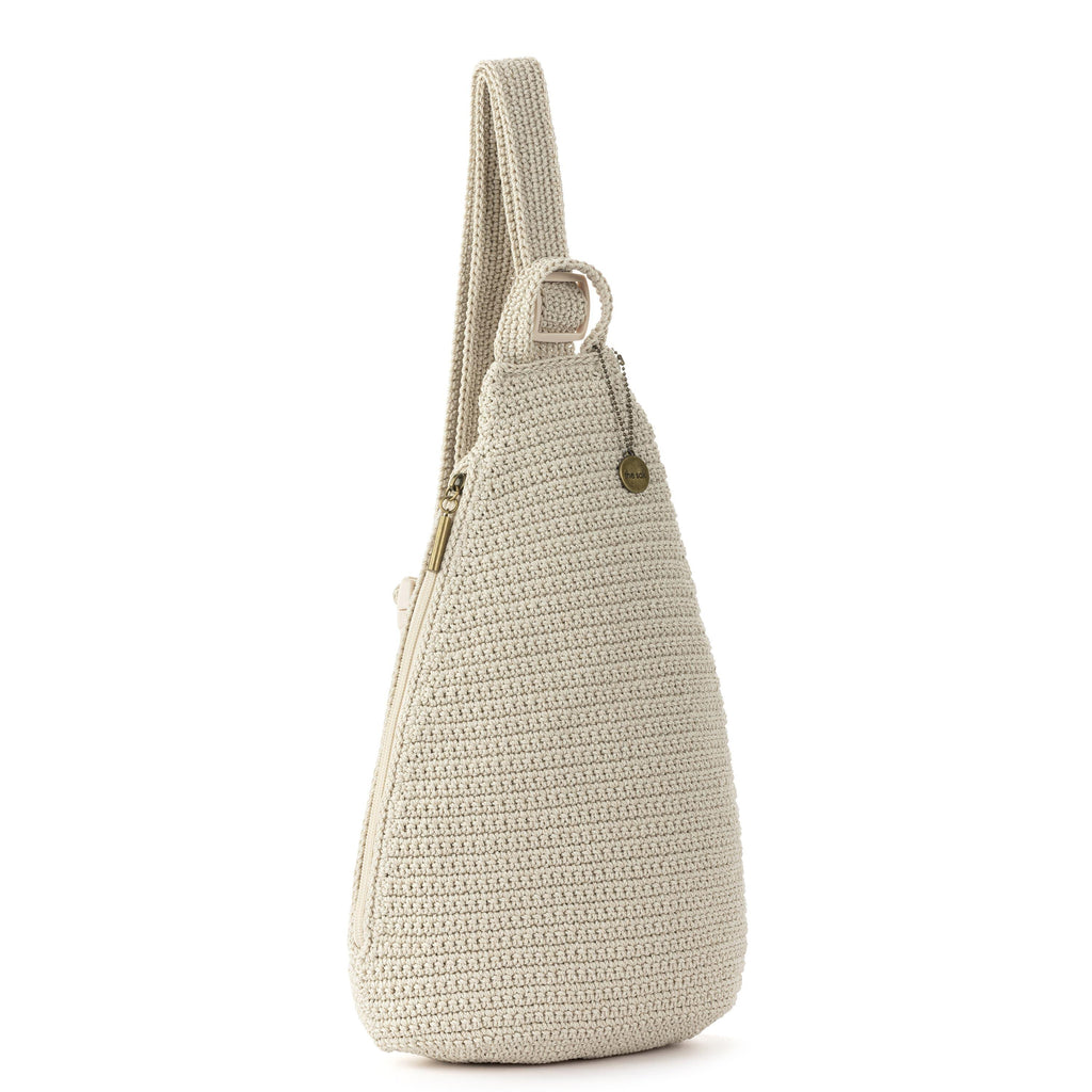 The Sak Geo Sling Backpack - Hand Crochet - Ecru
