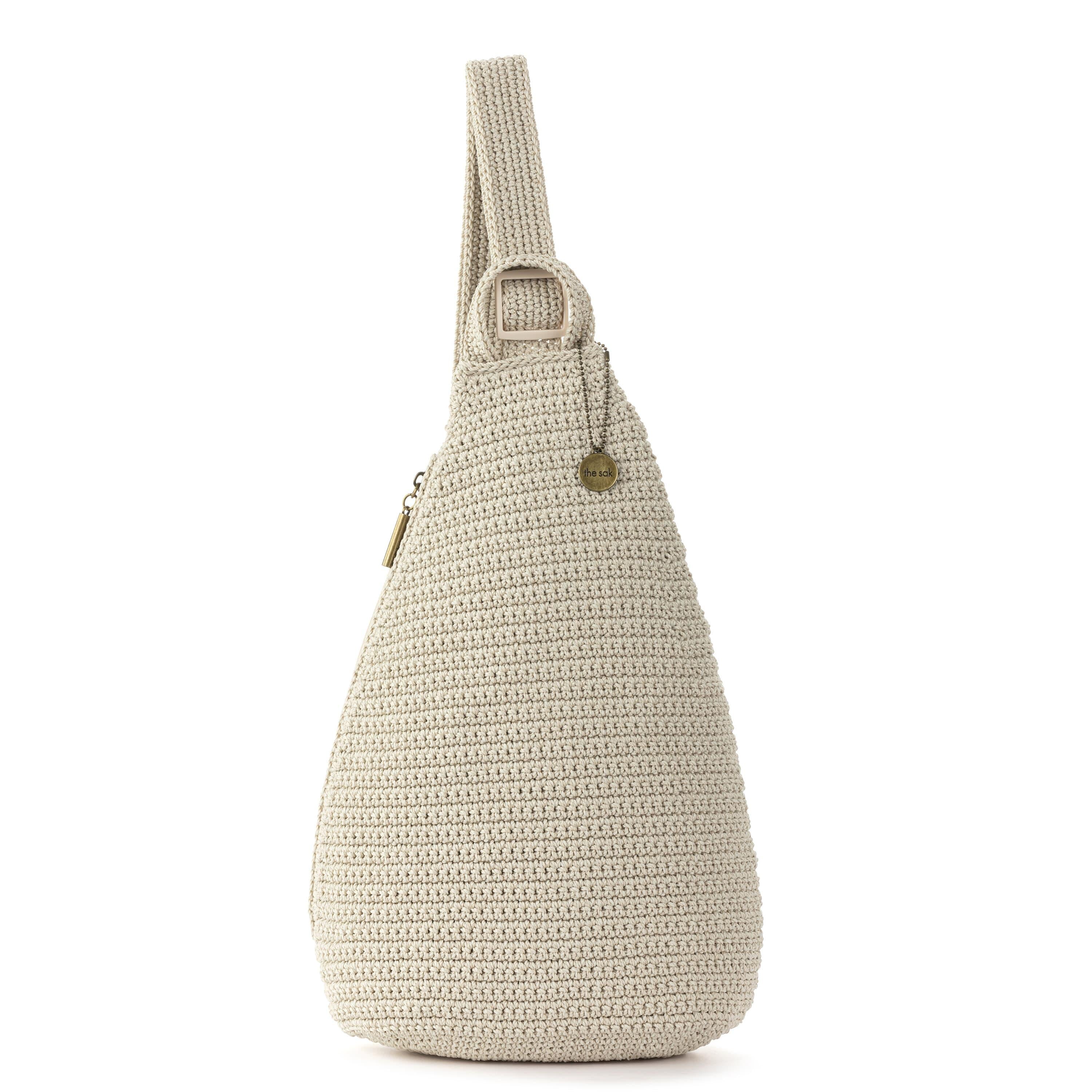 The Sak Geo Sling Backpack - Hand Crochet - Ecru