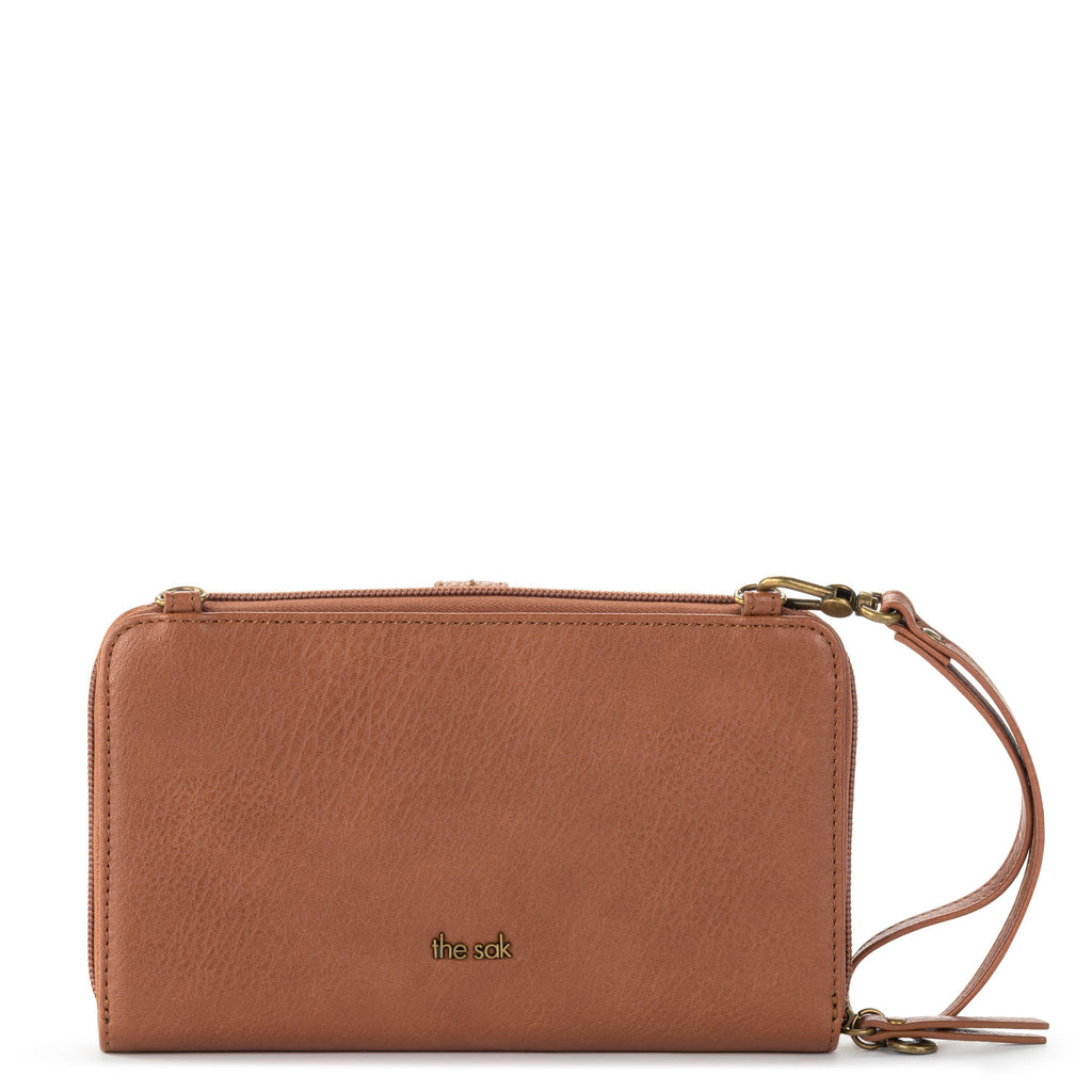 The Sak Iris Smartphone Wallet - Hand Crochet - Bamboo Neutral Beads