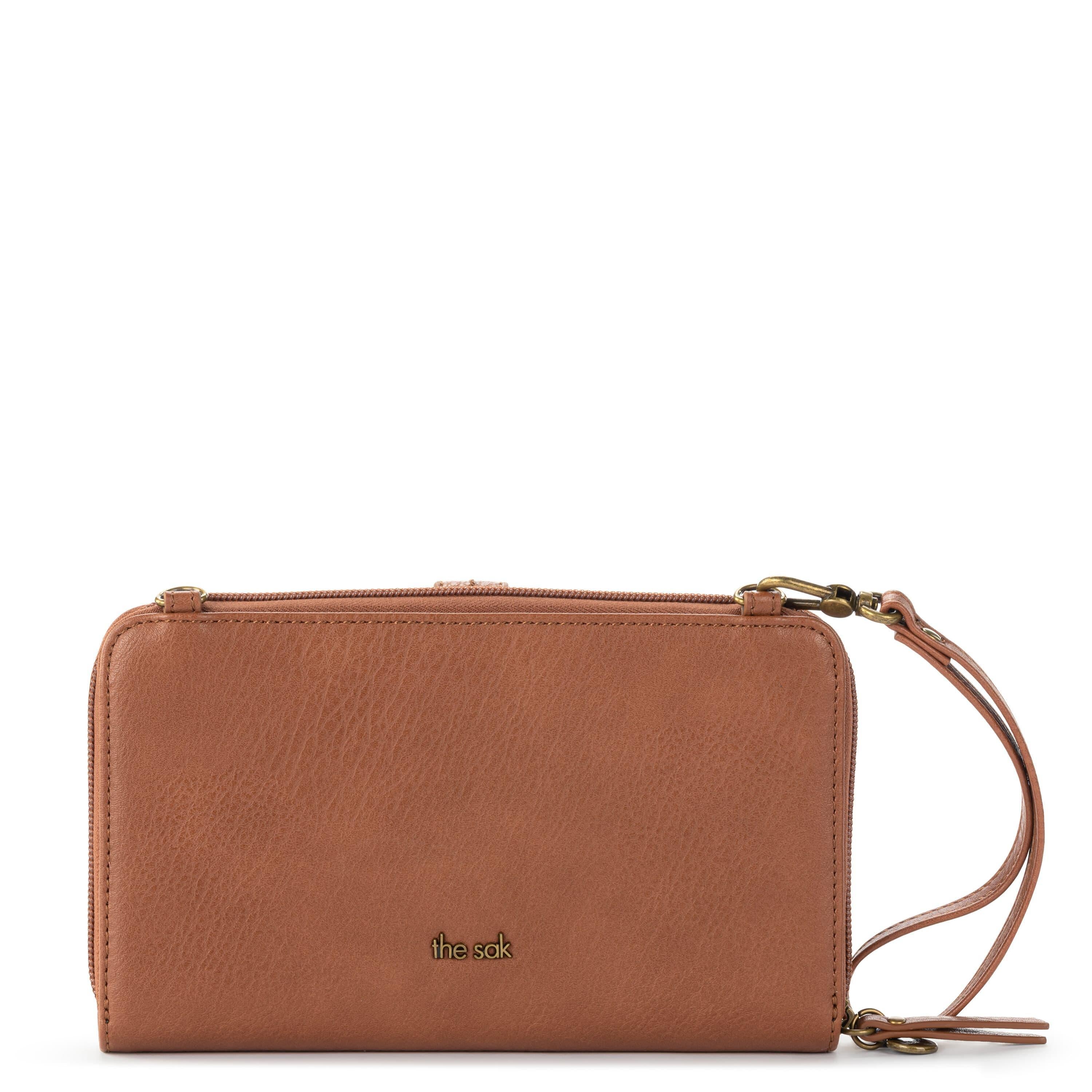 The Sak Iris Smartphone Wallet - Hand Crochet - Bamboo Neutral Beads