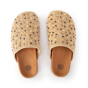 Bolinas Clog - Hand Crochet - Bamboo Neutral Beads