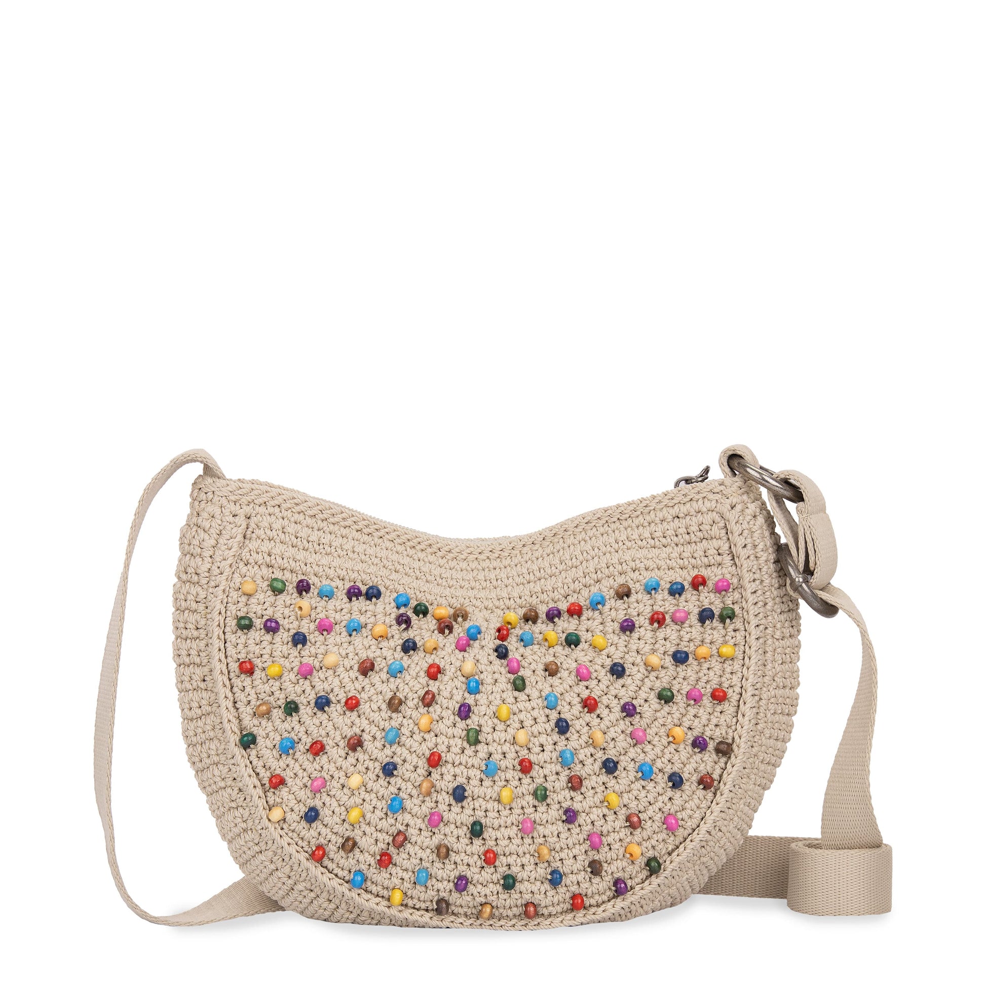 The Sak Ryder Small Crossbody Crochet - |Ecru Multi Beads|