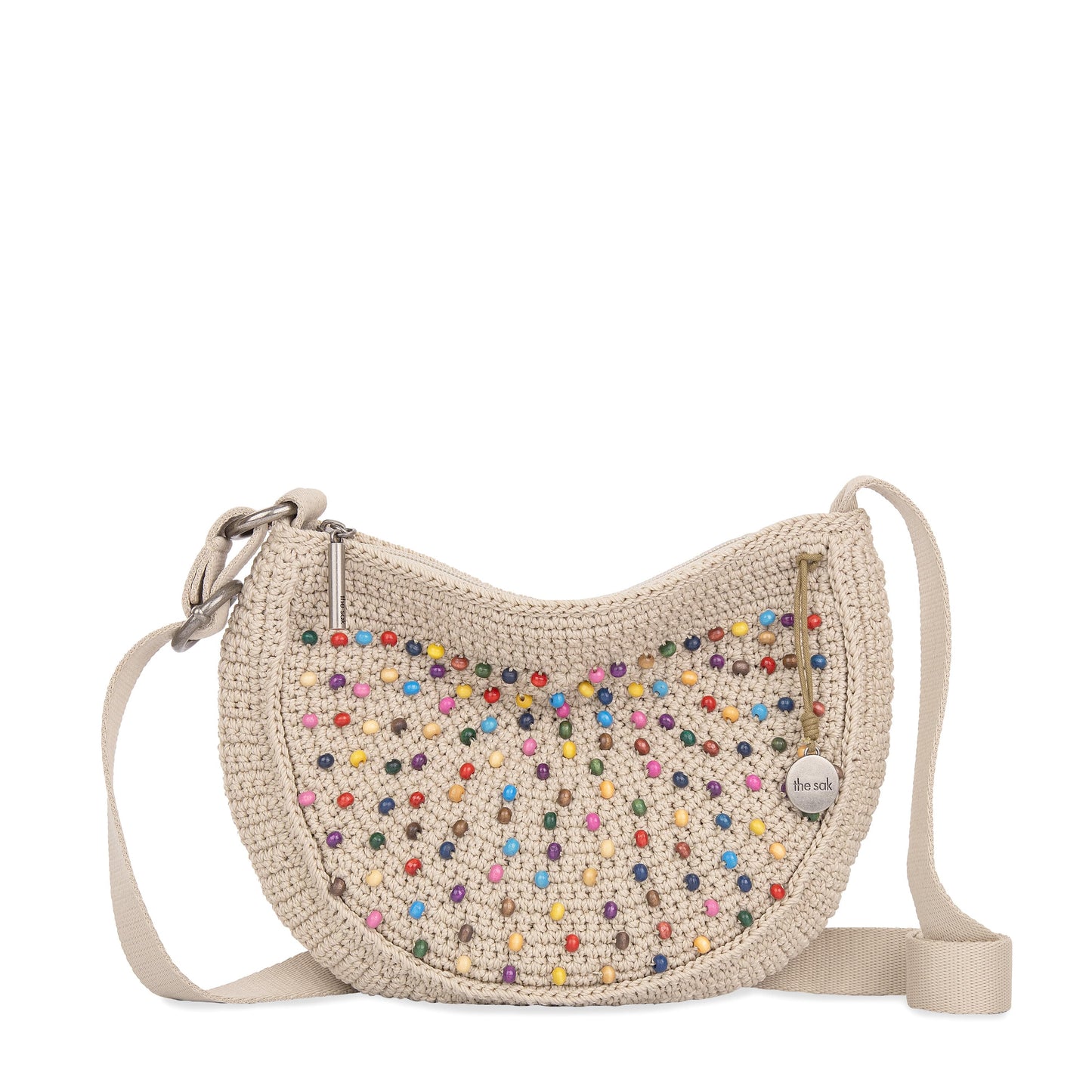 The Sak Ryder Small Crossbody Crochet - |Ecru Multi Beads|