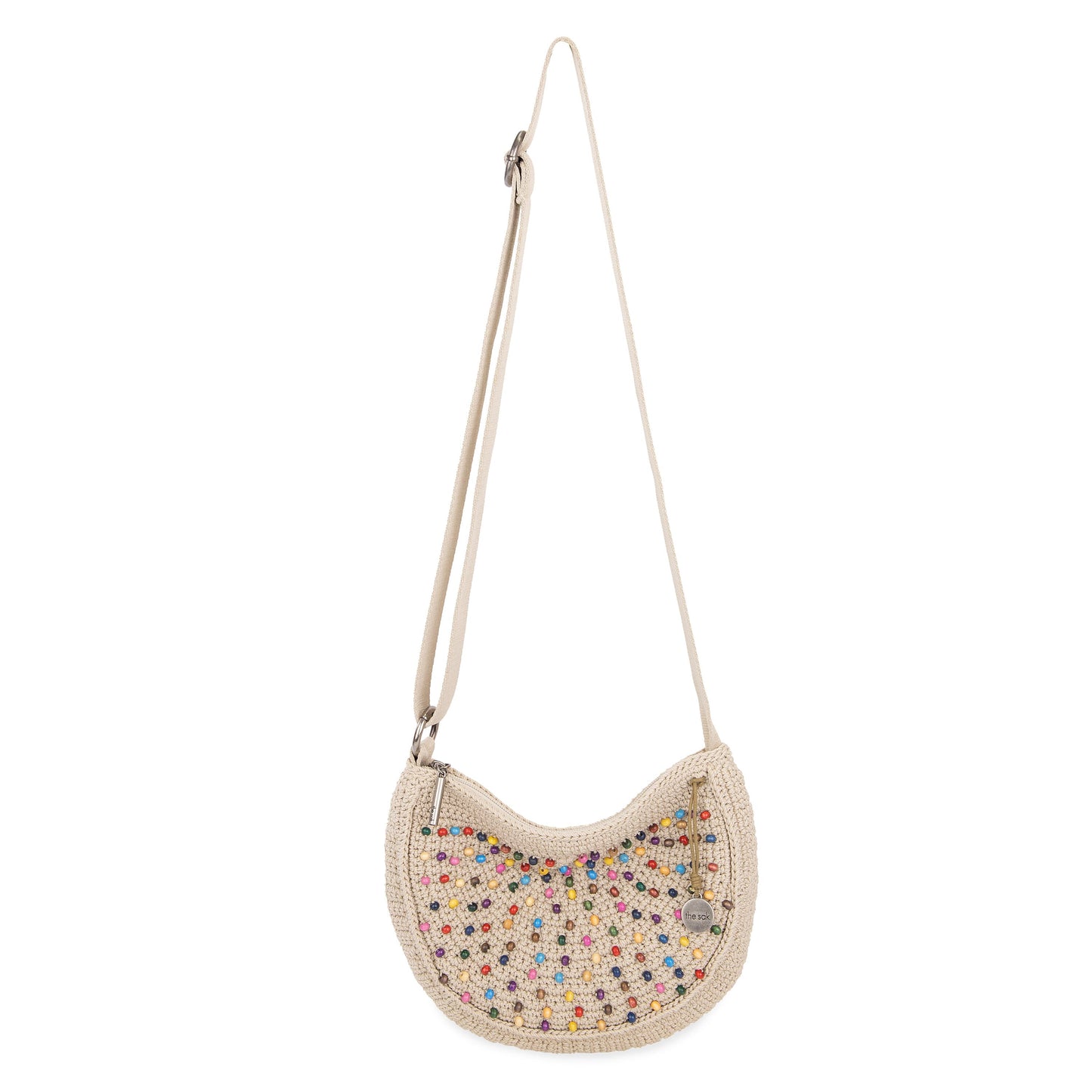 The Sak Ryder Small Crossbody Crochet - |Ecru Multi Beads|
