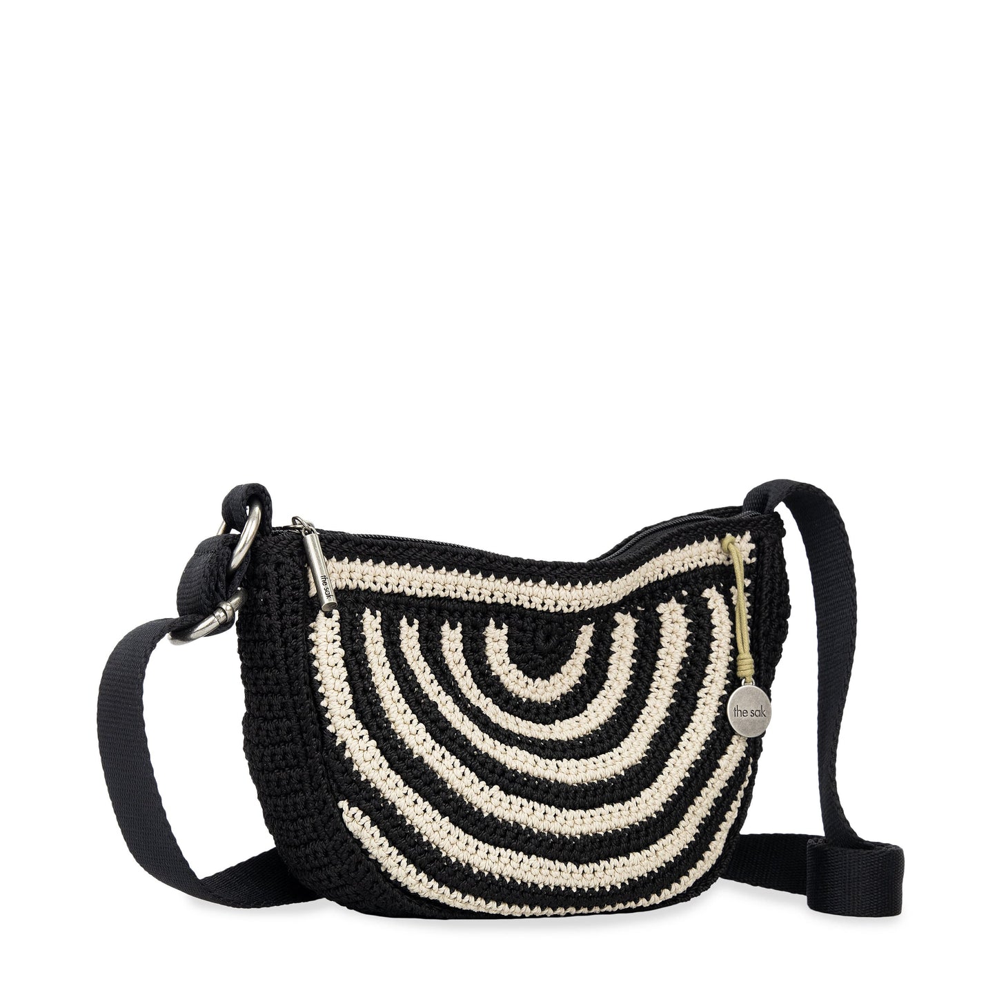 The Sak Ryder Small Crossbody Crochet - |Black Stripe|